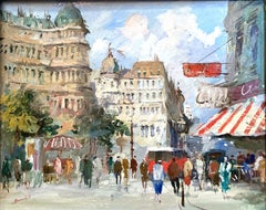 "Parigi, Montparnasse" Pittura di strada impressionista francese su tela