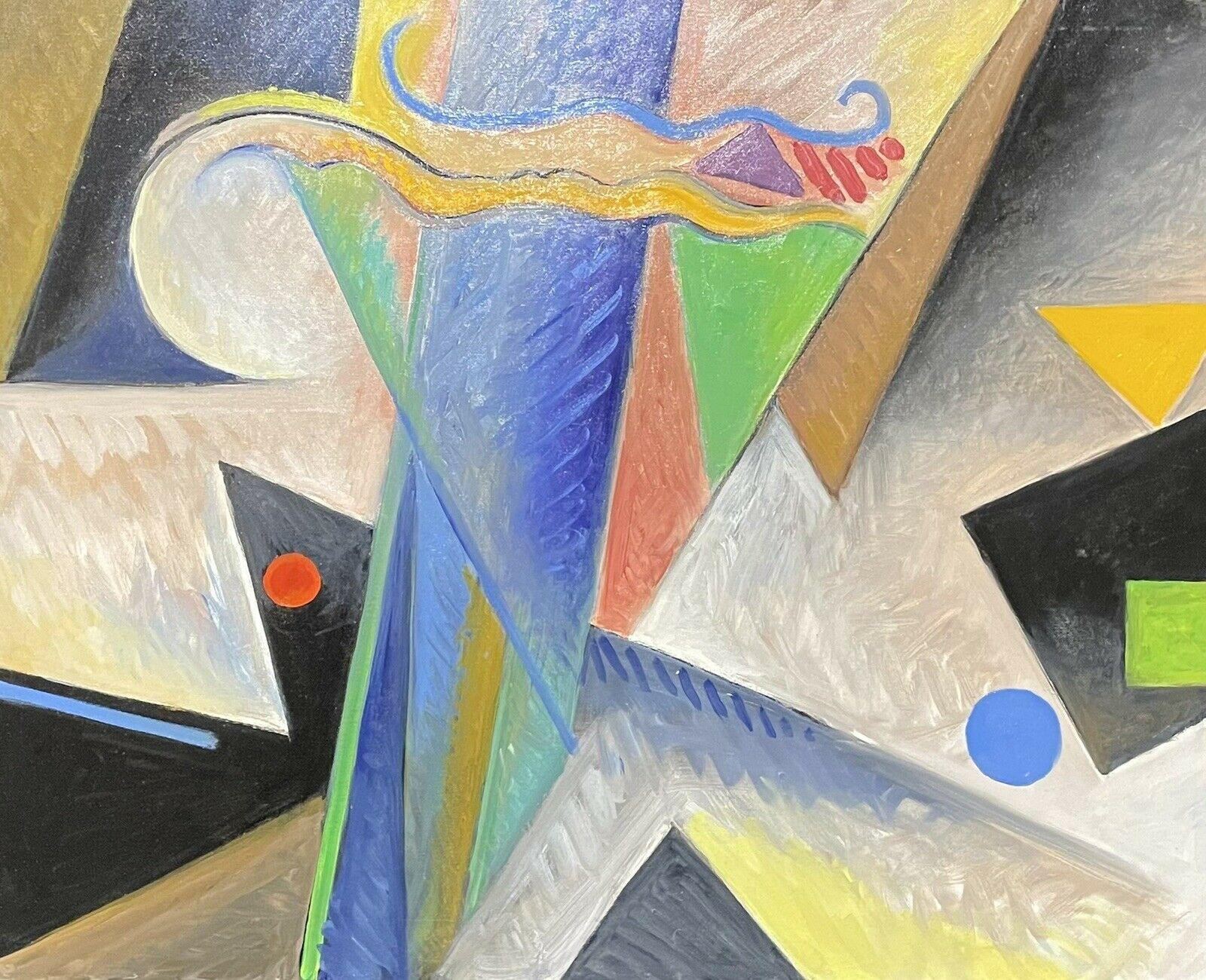 ROBERT BOUILLE (1926-2021) ABstrakte französische OIL - GEOMETRische Konstruktion