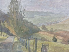 ROBERT BOUILLE (1926-2021) ÓLEO IMPRESIONISTA FRANCÉS PAISAJE BRUMOSO PROVENZAL