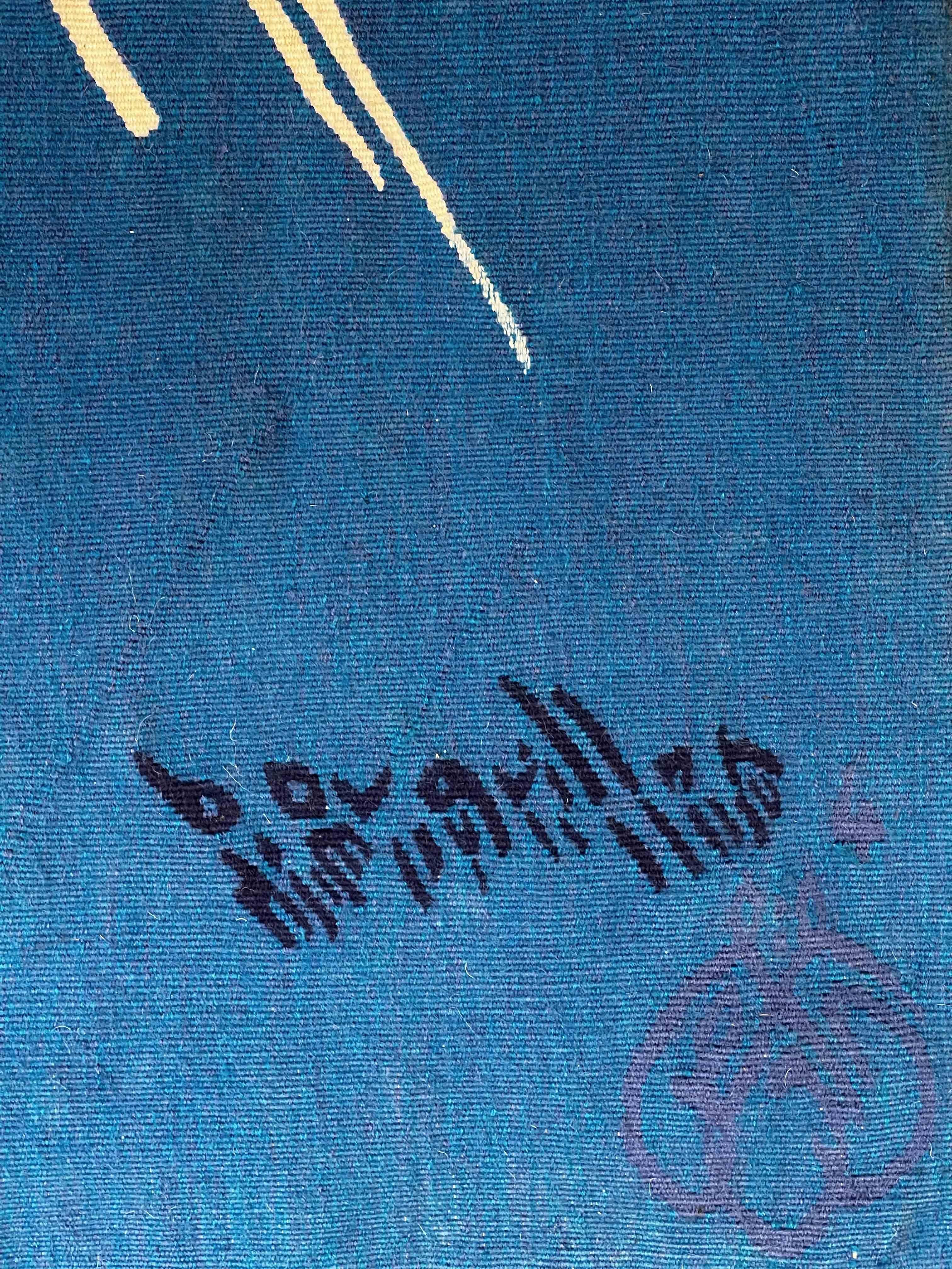 Milieu du XXe siècle Robert Bouquillon (1923-2013), l'ange de la musique - Tapisserie d'Aubusson - n° 1015 en vente