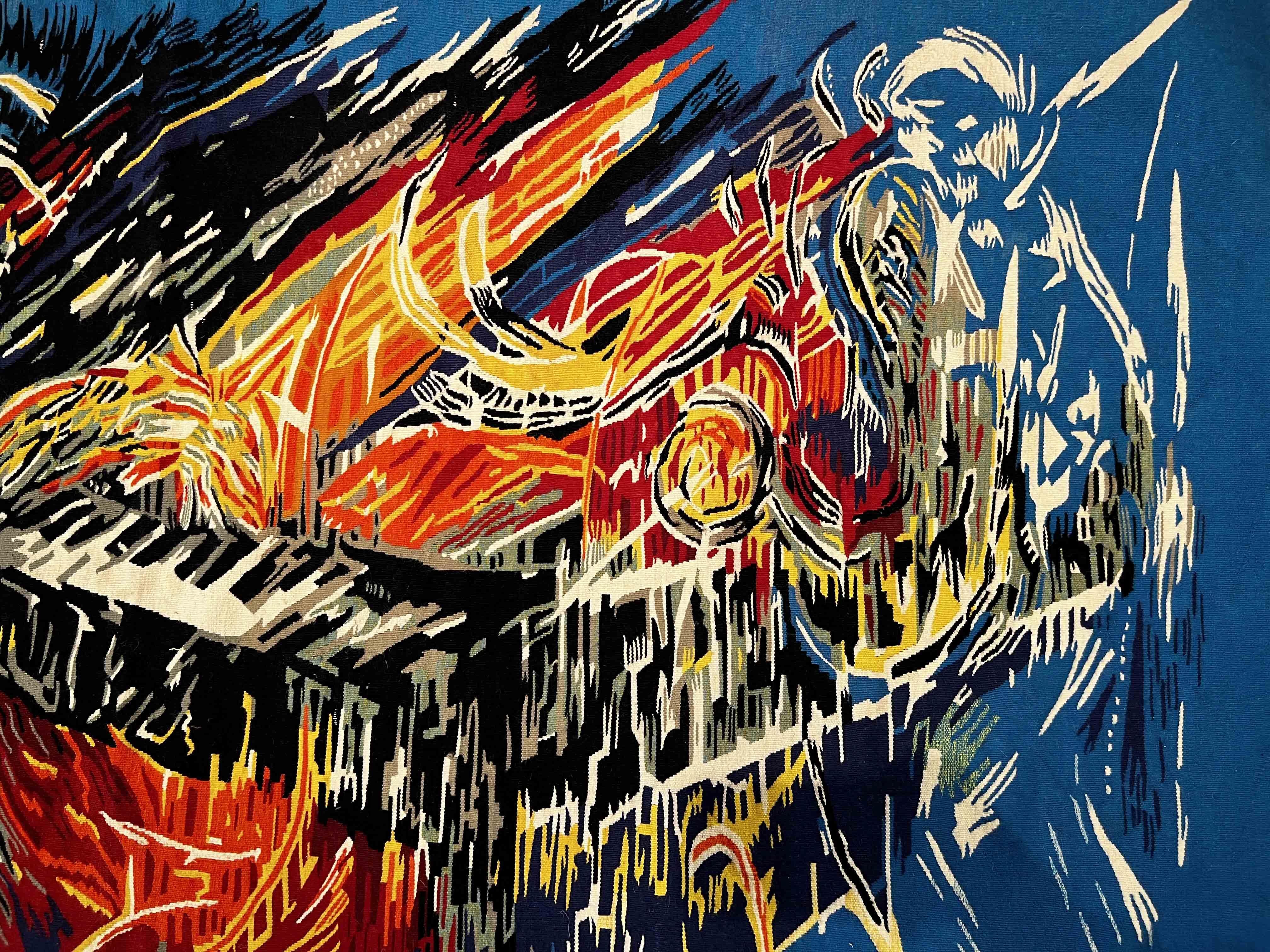 Laine Robert Bouquillon (1923-2013), l'ange de la musique - Tapisserie d'Aubusson - n° 1015 en vente