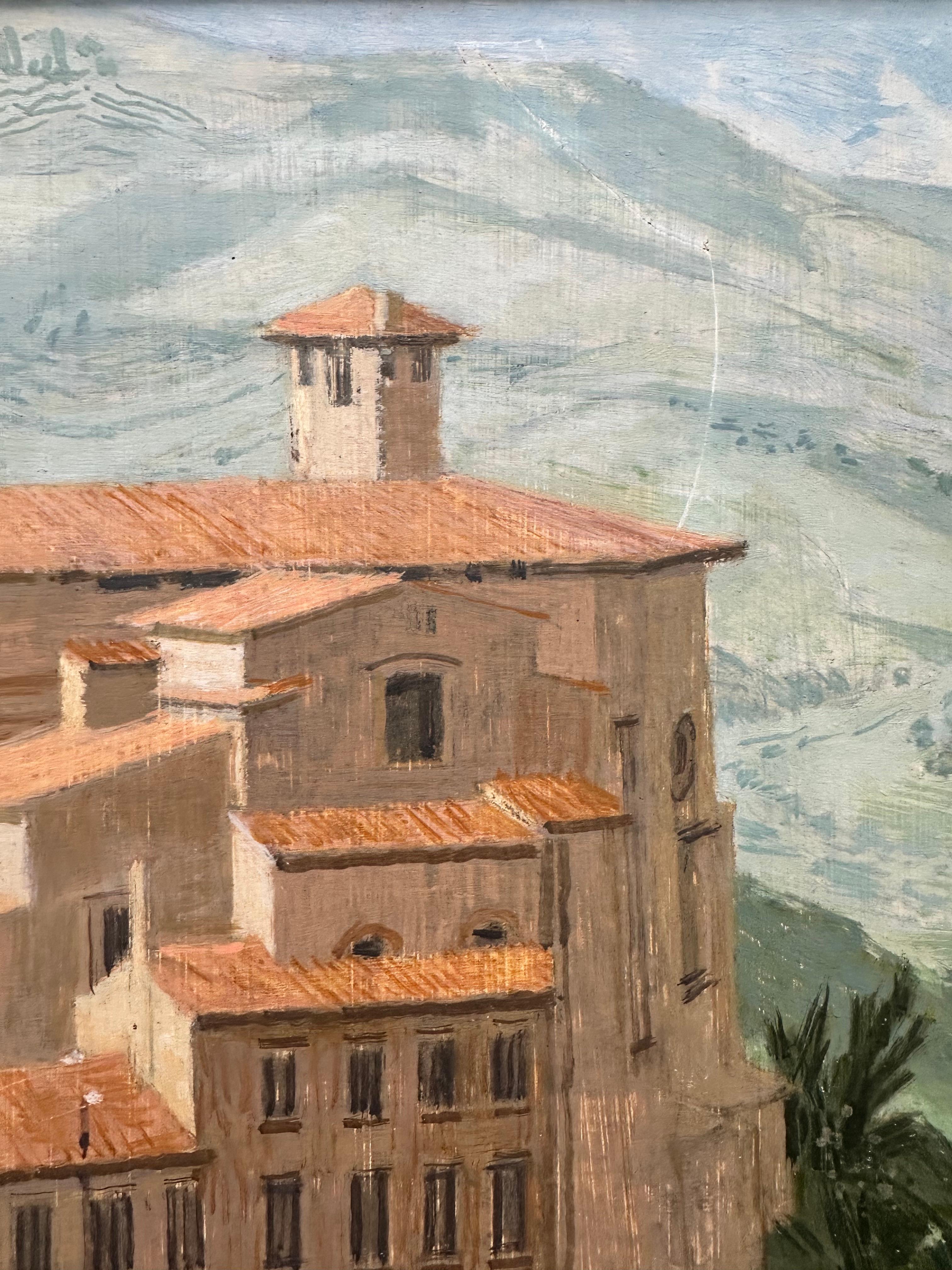 Perugia, Italy Landscape - Realist Painting by Robert Brown