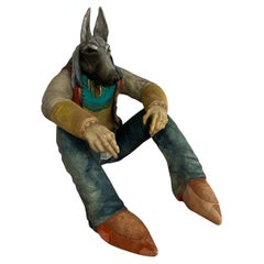 Robert Brubaker Keramikskulptur von  eine  anthropomorpher Wolf