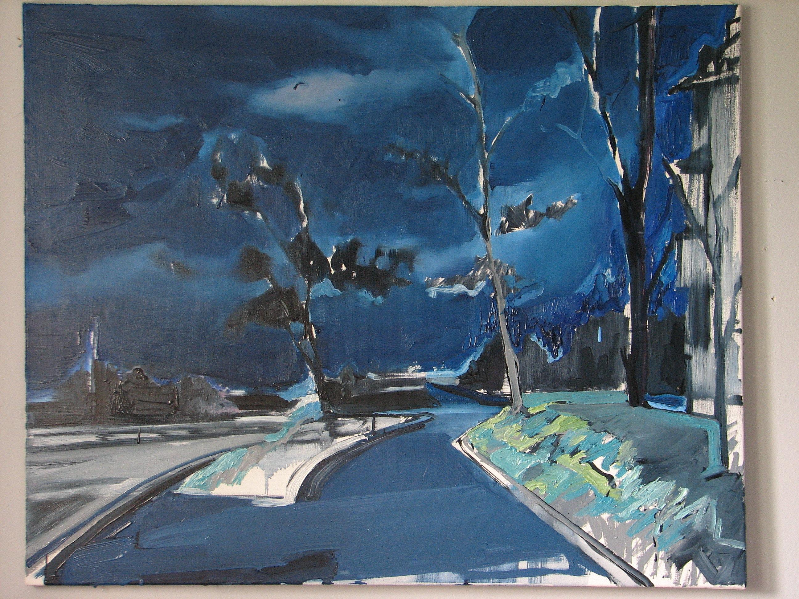 Sempre è qualsiasi tempesta - Pittura ad olio figurativa contemporanea espressiva, realismo - Painting di Robert Bubel
