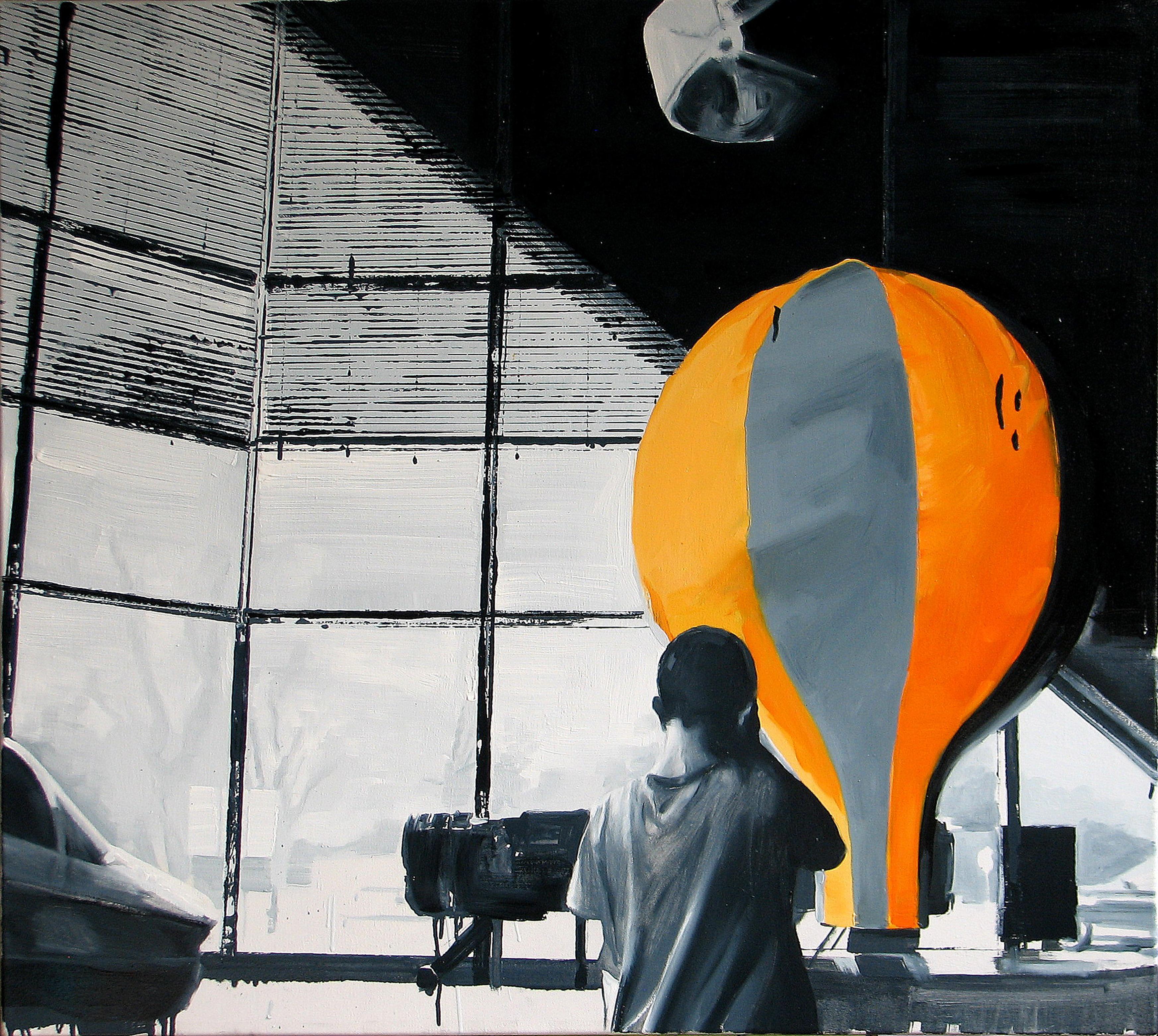 Portrait Painting de Robert Bubel - Antes del Vuelo - Pintura al Óleo Contemporánea Expresiva, Realismo