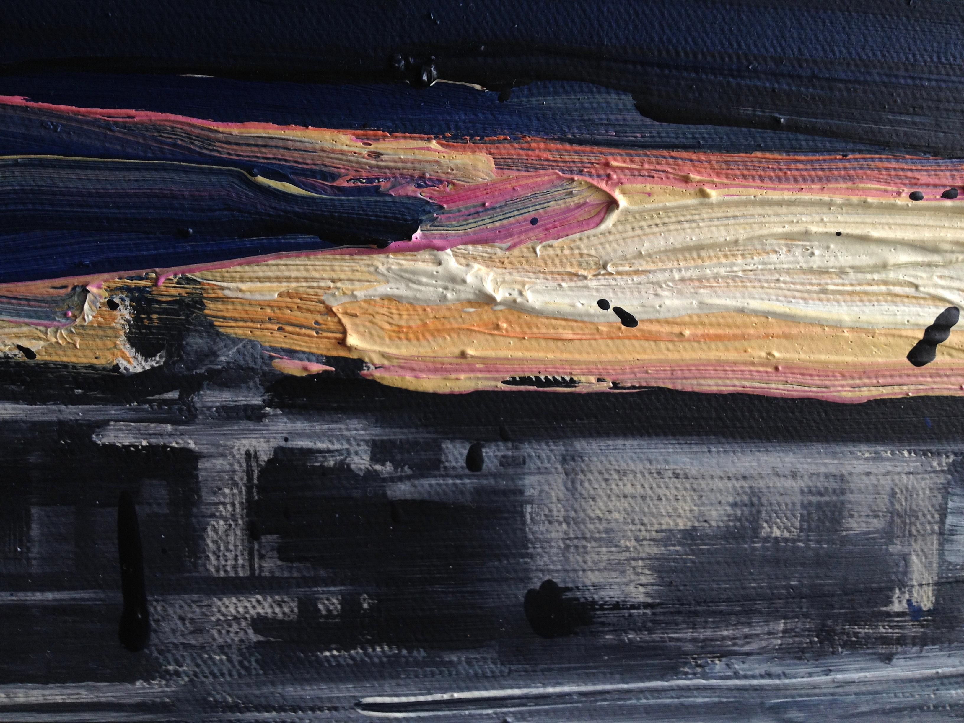 Liquidación - Pintura al óleo figurativa contemporánea expresiva, realismo, tonos cálidos - Painting Contemporáneo de Robert Bubel