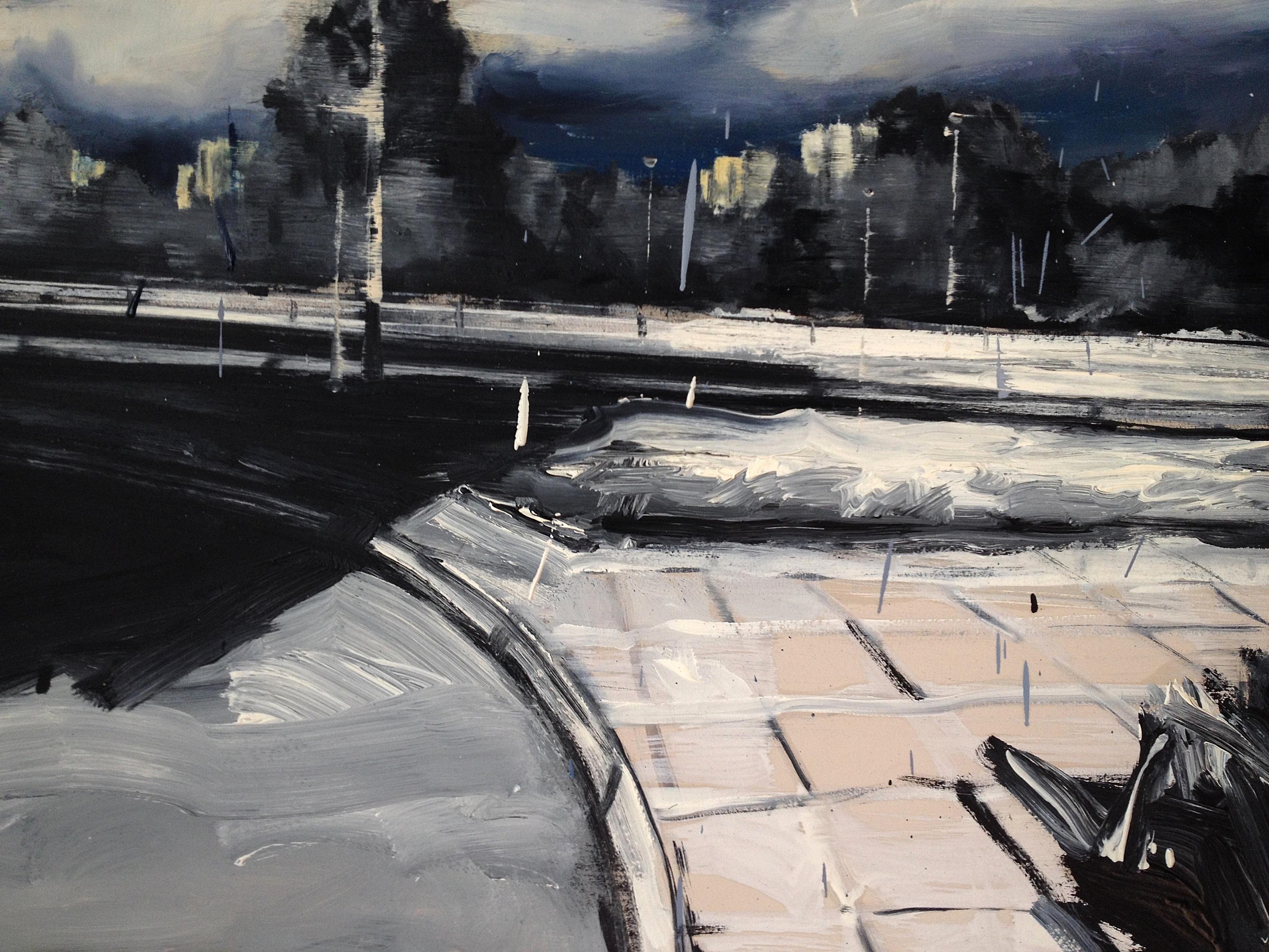 Destino Primo de Caso - Pintura al Óleo Paisaje Contemporáneo Expresivo en venta 1