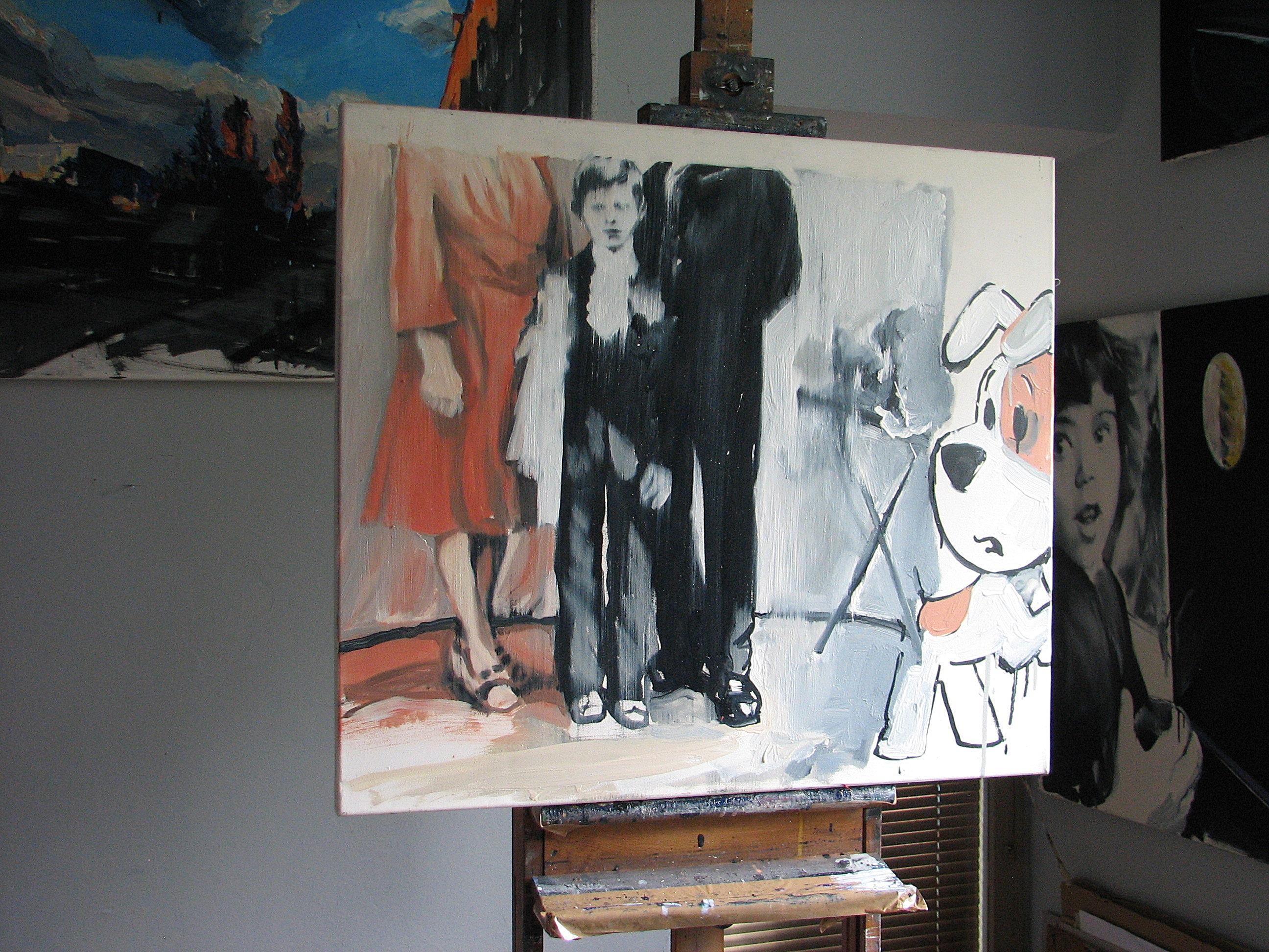 Secretos Olvidados ( Reksio El Perro )  - Pintura al óleo figurativa expresiva - Painting de Robert Bubel