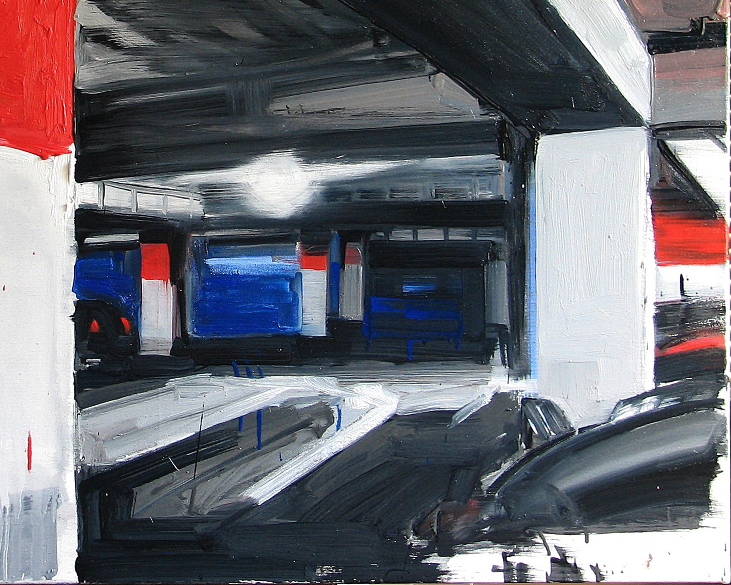 The painting is signed on the back.

The whole artistic output of Robert Bubel centres around subjective emotions and arousing emotion in the beholder. The source of inspiration- that is everyday life of experiences, memories, observations, is a