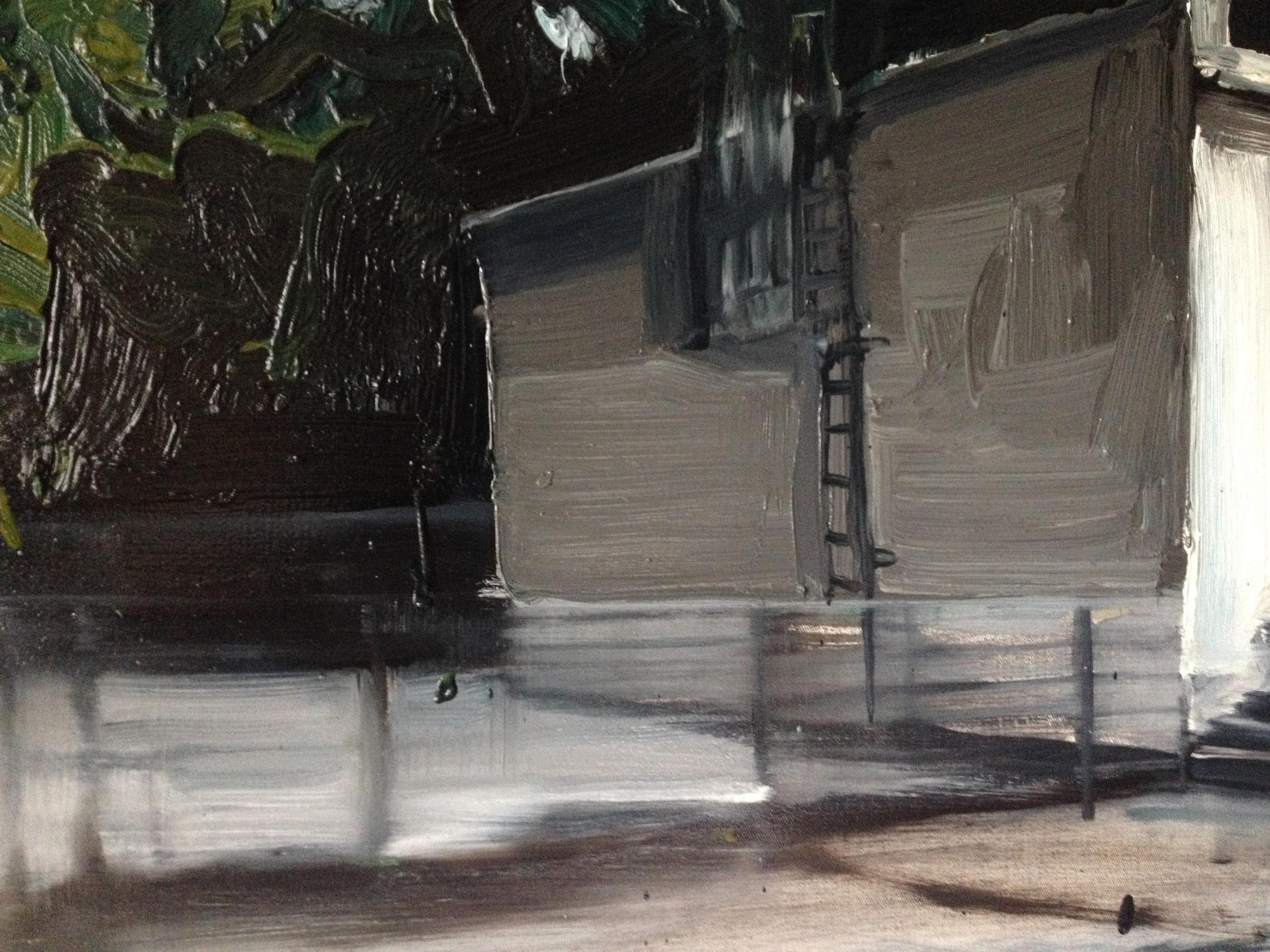 The Crush - Expressive Contemporary Figurative Oil Painting, Nature Landscape For Sale 2