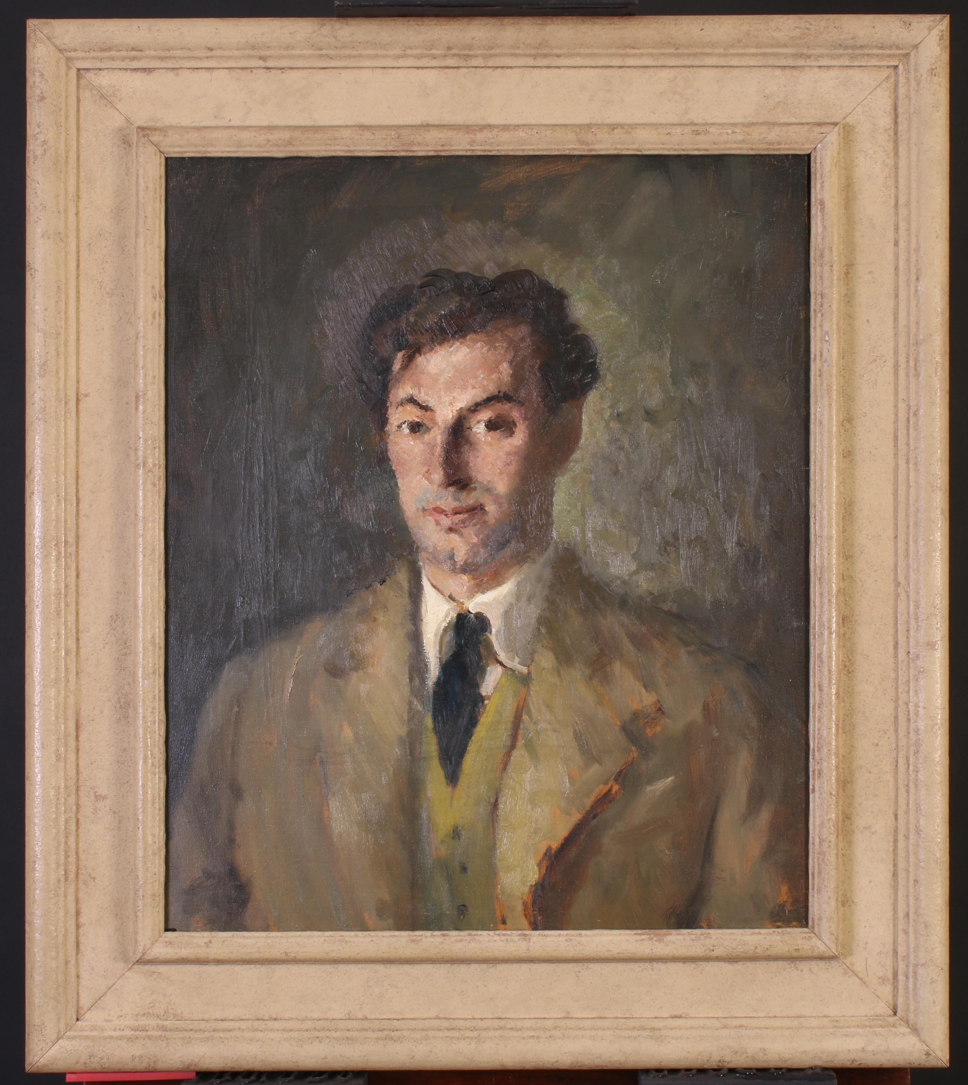 Portrait Painting di Robert Buhler RA - Autoritratto