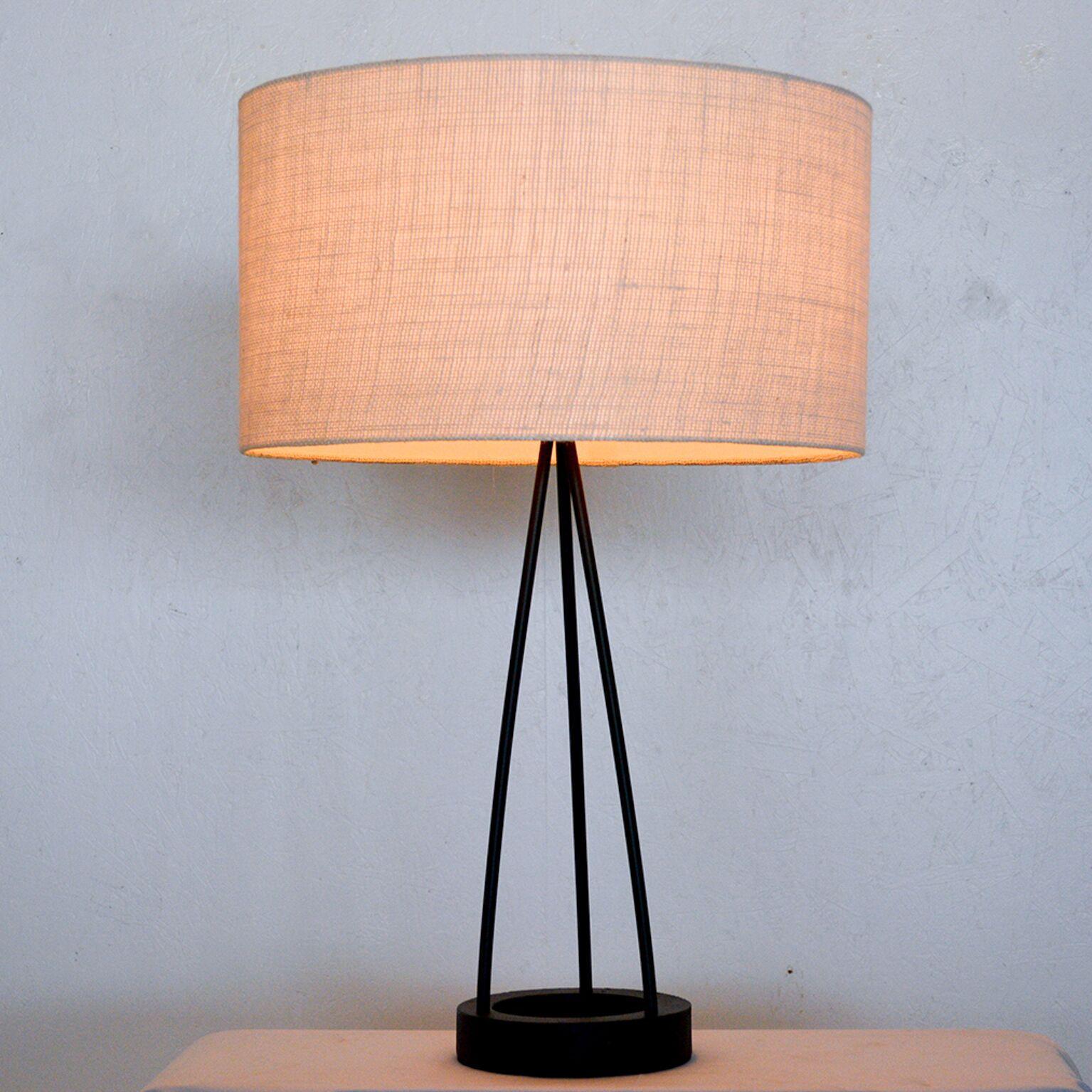 Mid-Century Modern Robert Bulmore Tripod Metal Table Lamp Midcentury, 1960s