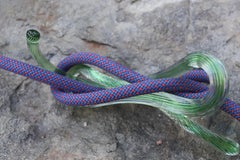 Knots (blown glass found object climbing rope wall sculpture Chihuly)