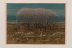 Robert Burkert Lithograph Landscape "Late Light" Poetic