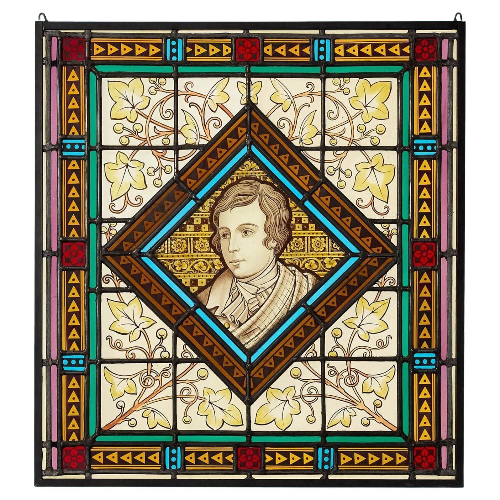 Vetrata antica di Robert Burns