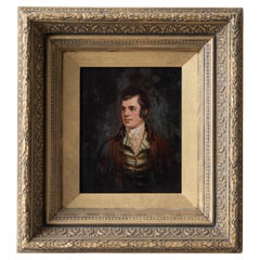 Robert Burns Portrait, Reverse Glass Painting, c.1830