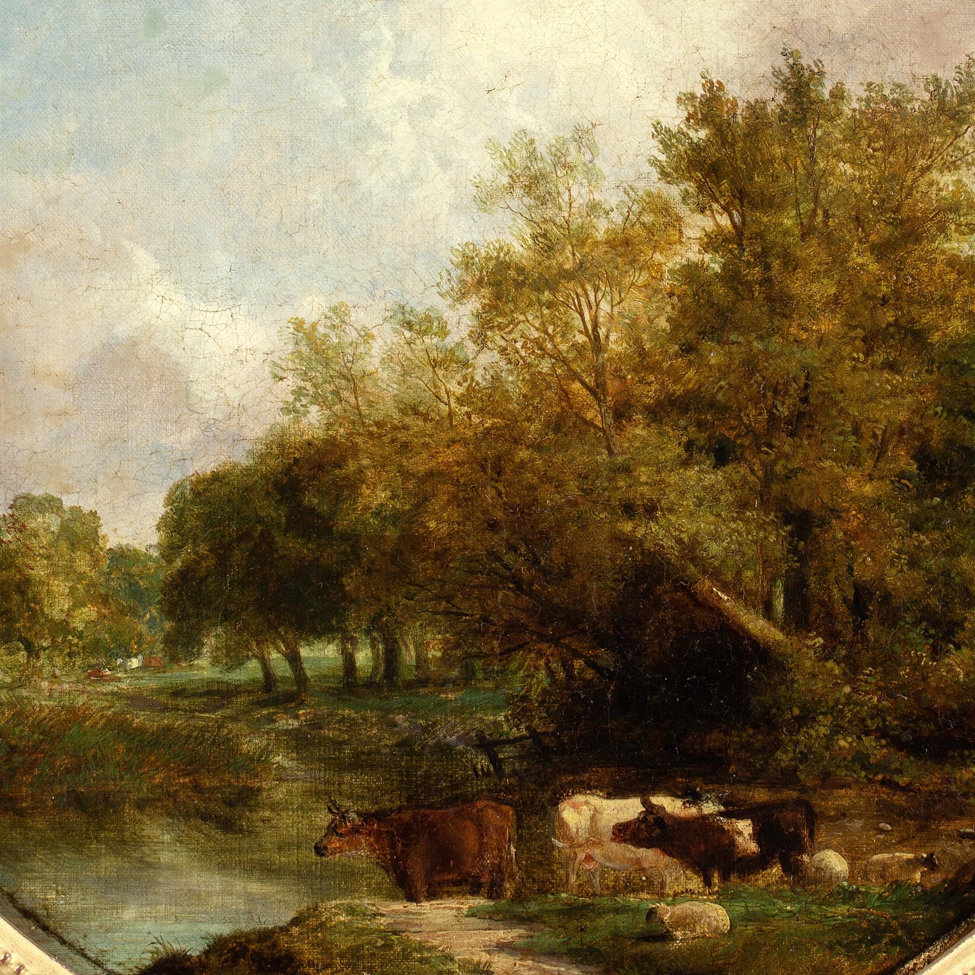 Robert Burrows (Cerchio), Paesaggio fluviale con bestiame 4