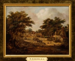 Robert Burrows R.A. (1810-1883) - Mid 19th Century Oil, Summer In The Village