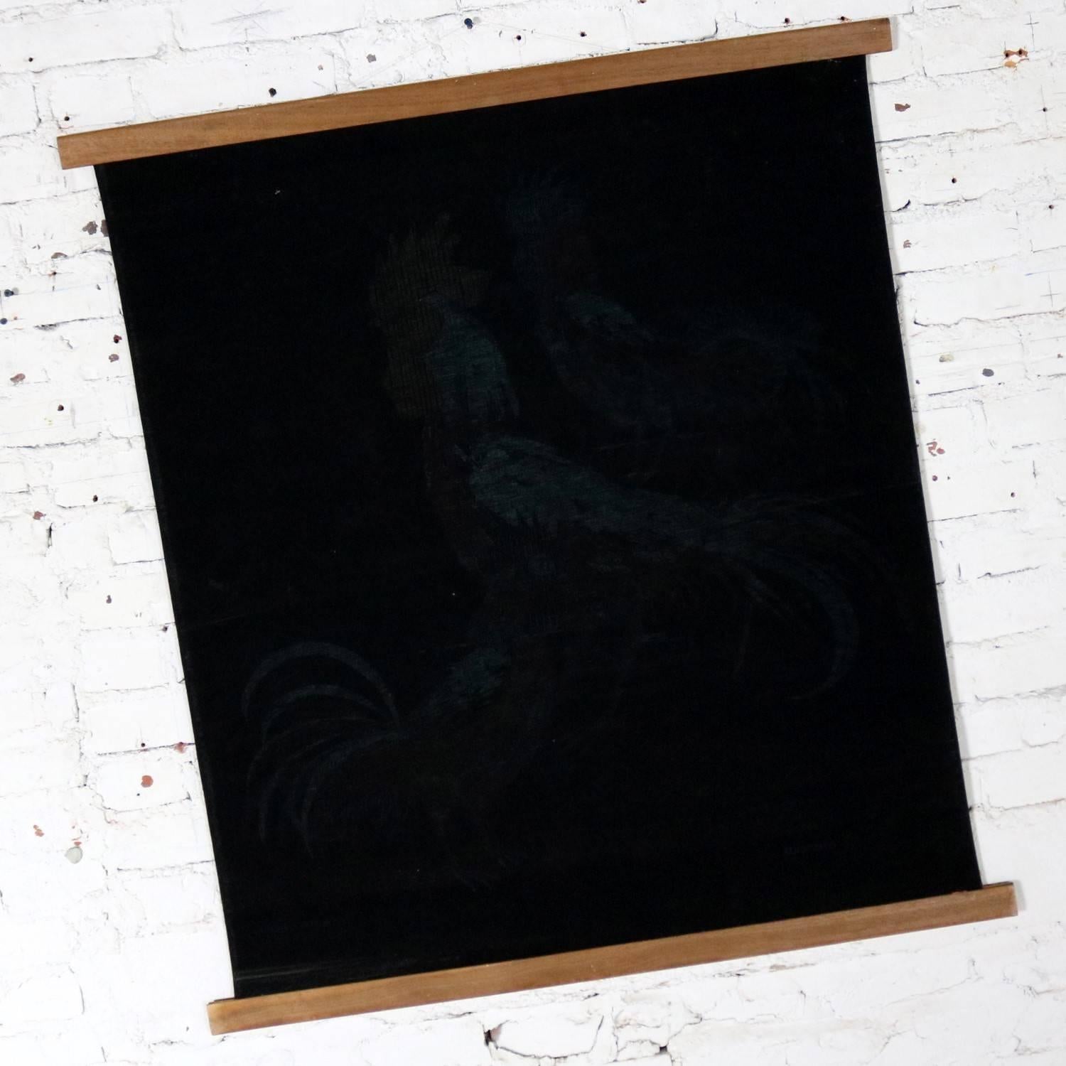 Robert Bushong Silkscreen Wall Scroll Chanticleer for Tom Tru Raymor MCM For Sale 3
