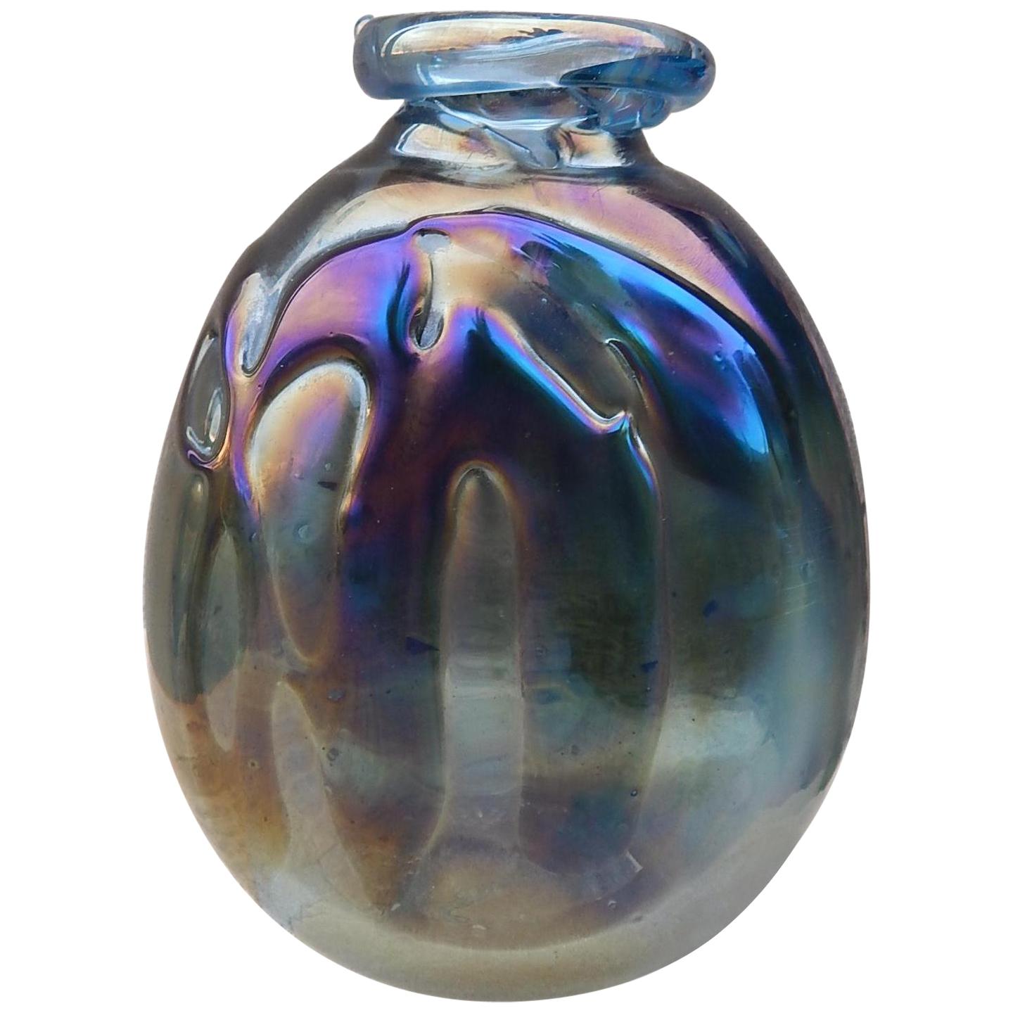 Robert C. Fritz Art Glass Vase, circa 1970s For Sale
