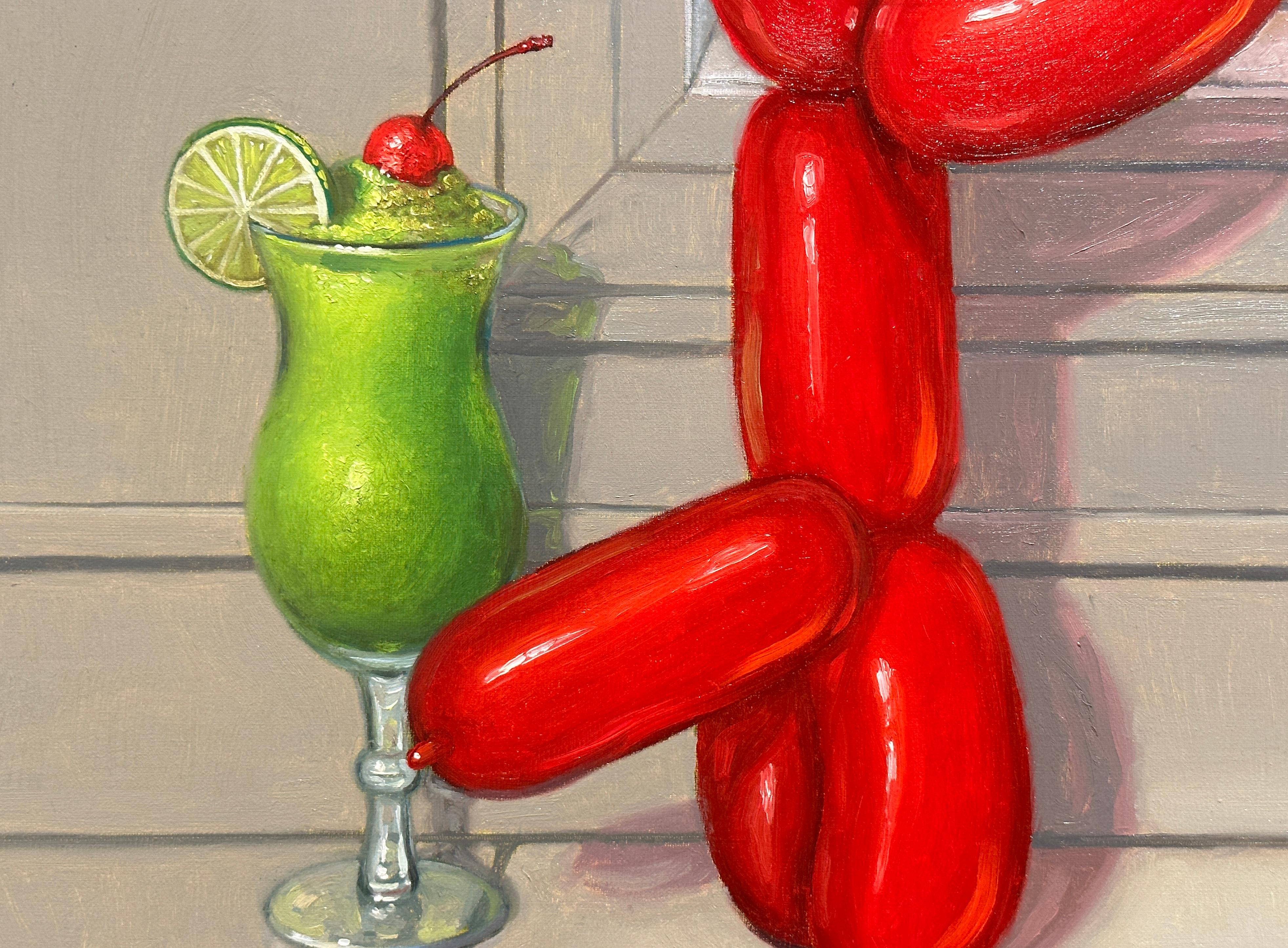LONGING - Bodegón contemporáneo / Pop Art / Perros globo beben en vacaciones 4