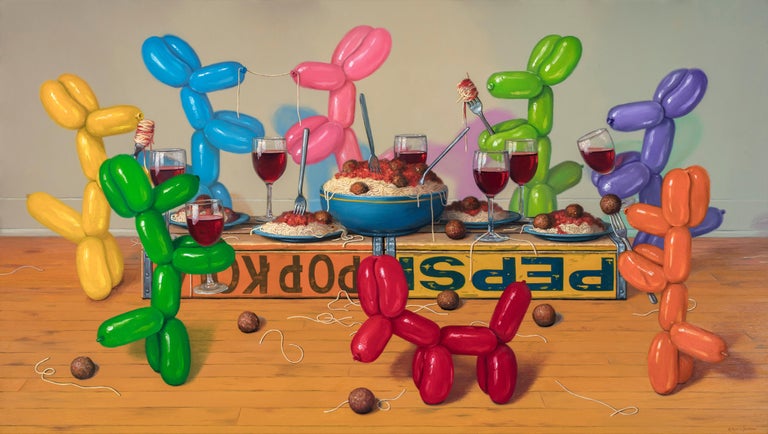 Robert C Jackson Spaghetti Night Contemporary Realism Balloon