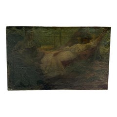 Una donna si sdraia su un'amaca mentre il suo spasimante legge ad alta voce" di Robert C.C.