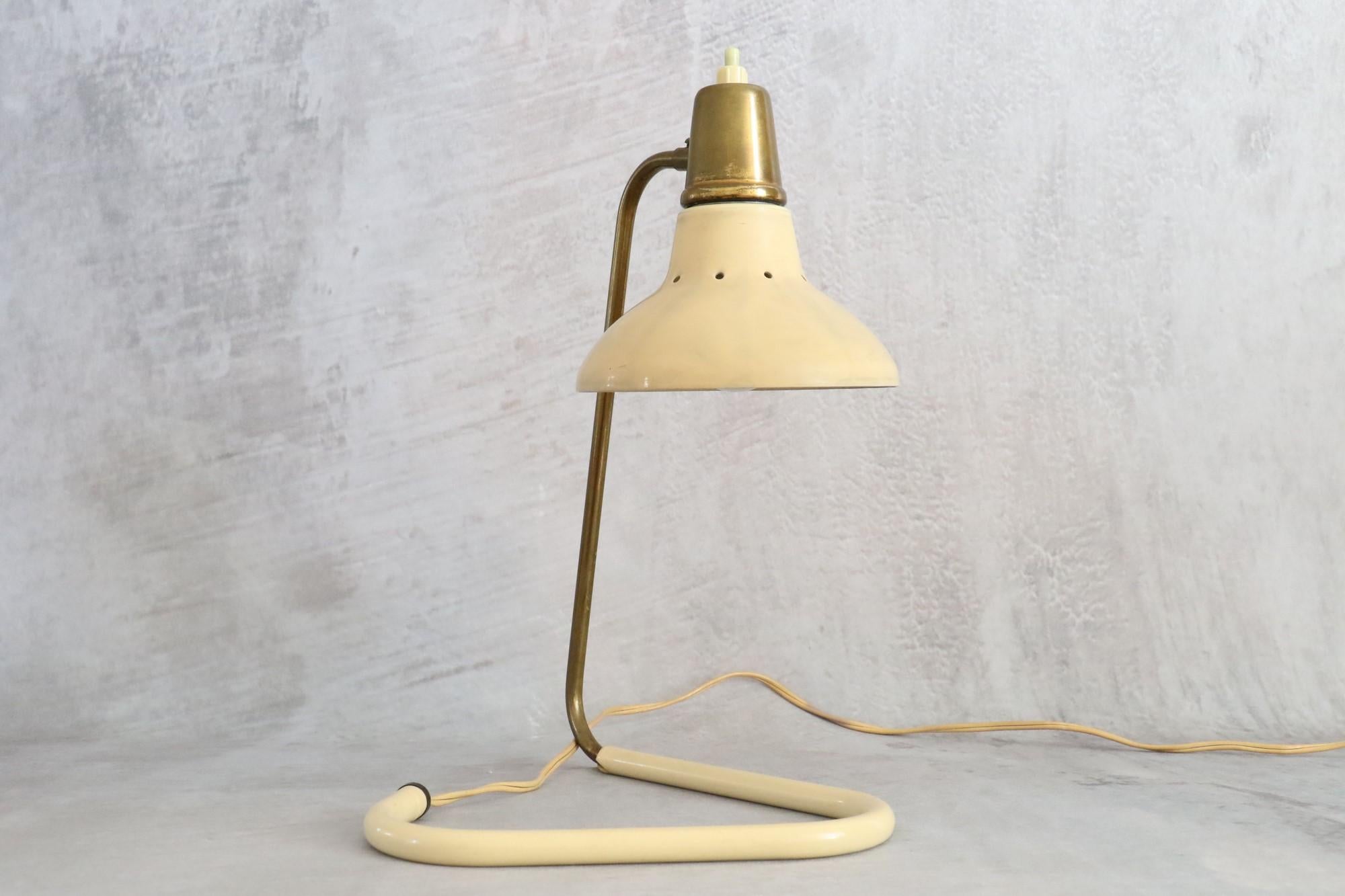 Robert Caillat Mid-Century Modern French Table Lamp 1950 Era Biny Guariche 8