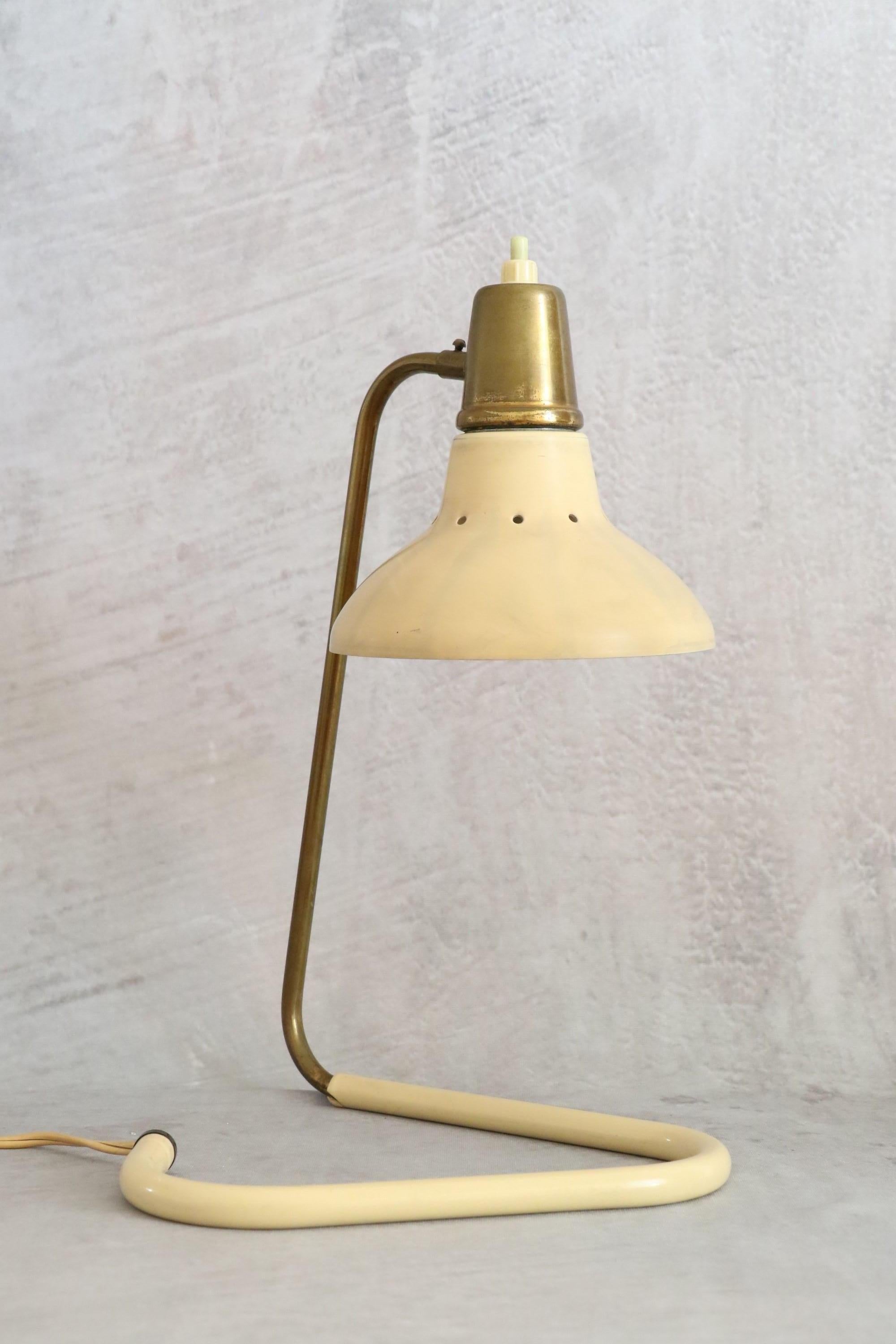 Robert Caillat Mid-Century Modern French Table Lamp 1950 Era Biny Guariche In Good Condition In Camblanes et Meynac, FR