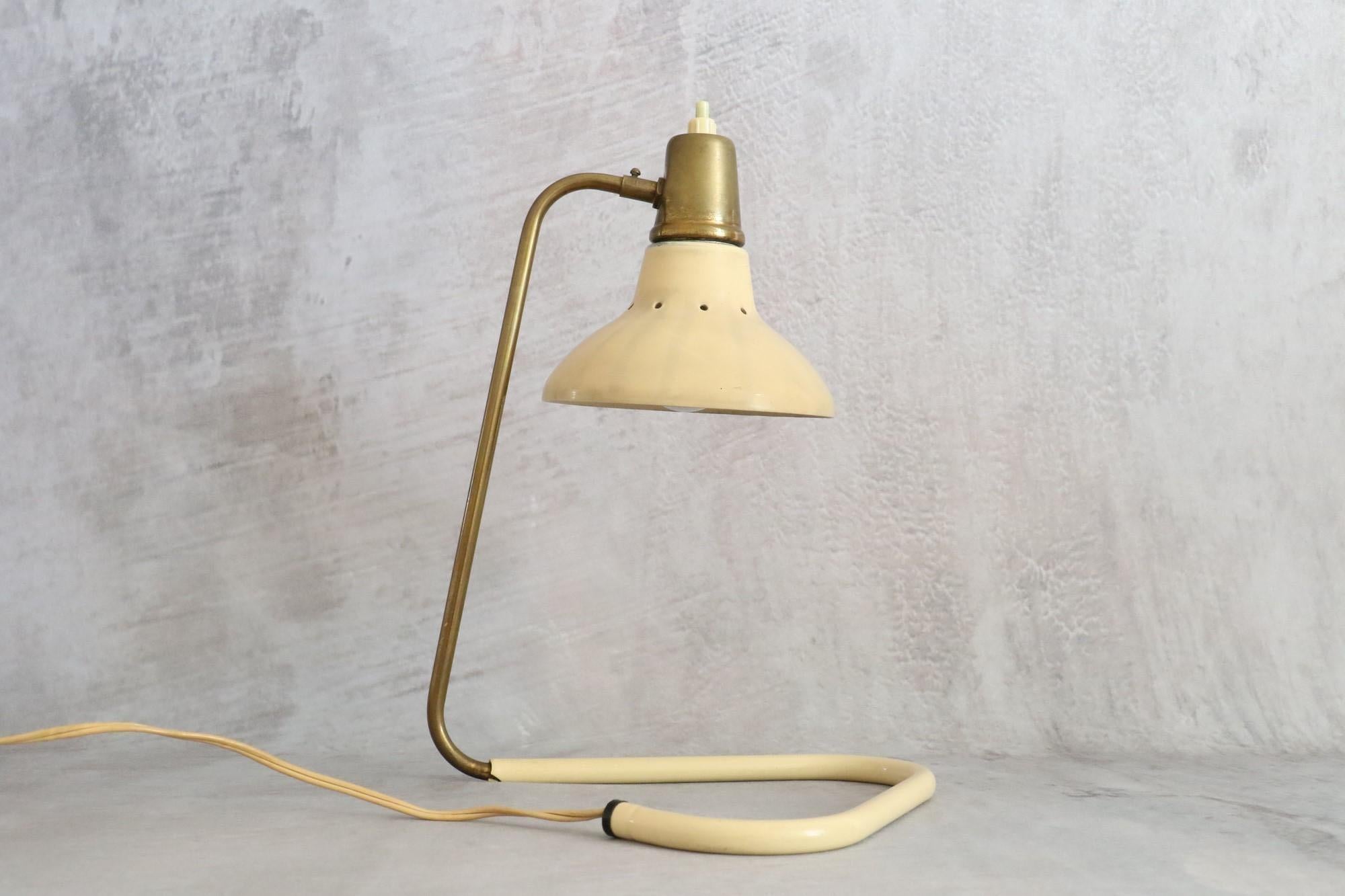 20th Century Robert Caillat Mid-Century Modern French Table Lamp 1950 Era Biny Guariche