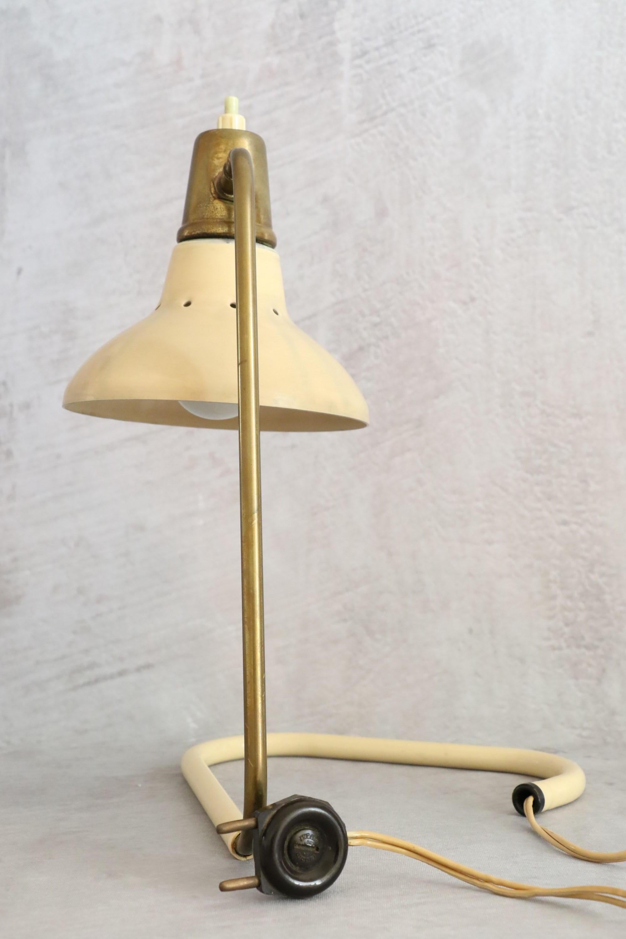 Robert Caillat Mid-Century Modern French Table Lamp 1950 Era Biny Guariche 1