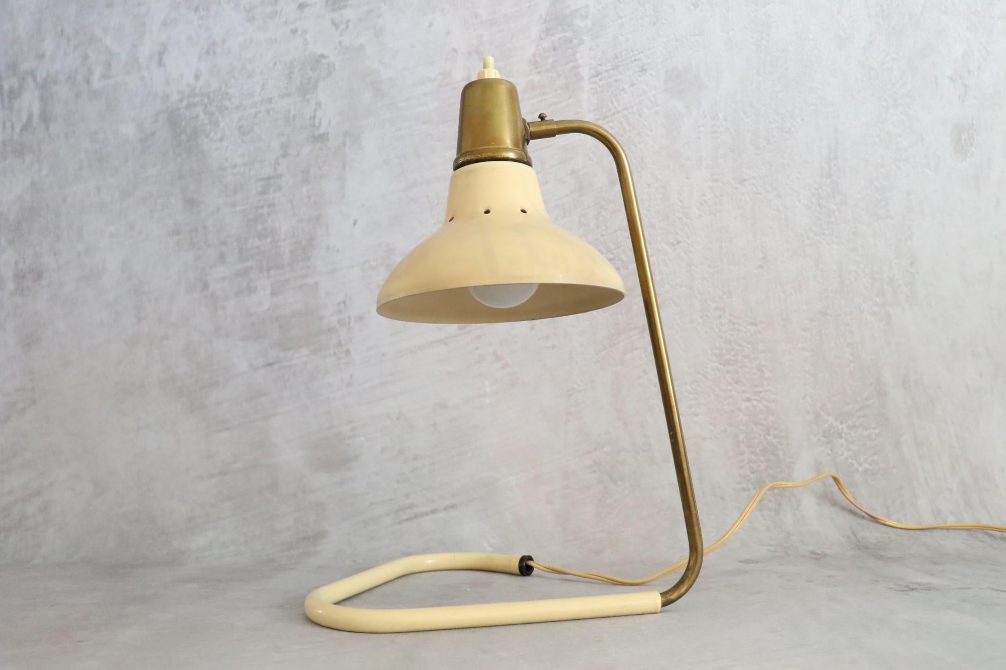 Robert Caillat Mid-Century Modern French Table Lamp 1950 Era Biny Guariche 2