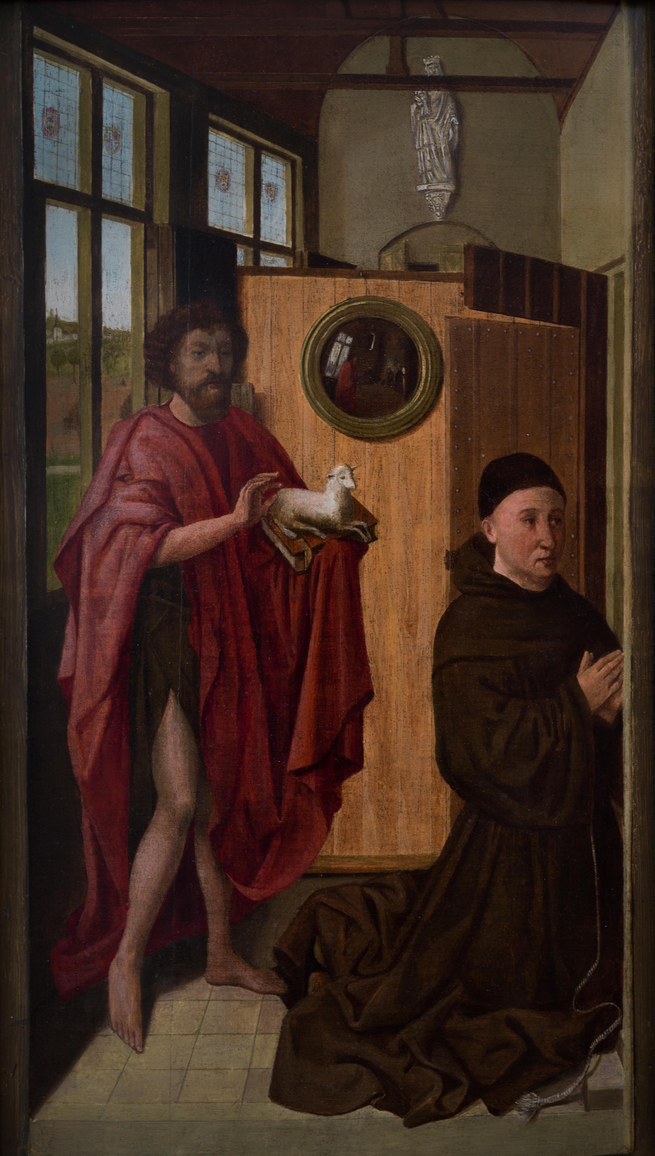 Ritratto di Heinrich von Werling e San Giovanni Battista, dopo John Campin - Painting di Robert Campin