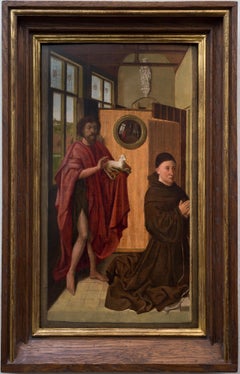 Portrait de Heinrich von Werl et de Saint Jean le Baptiste, d'après Robert Campin