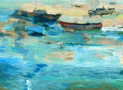 Boats Near Shore - Abstracted Seascape