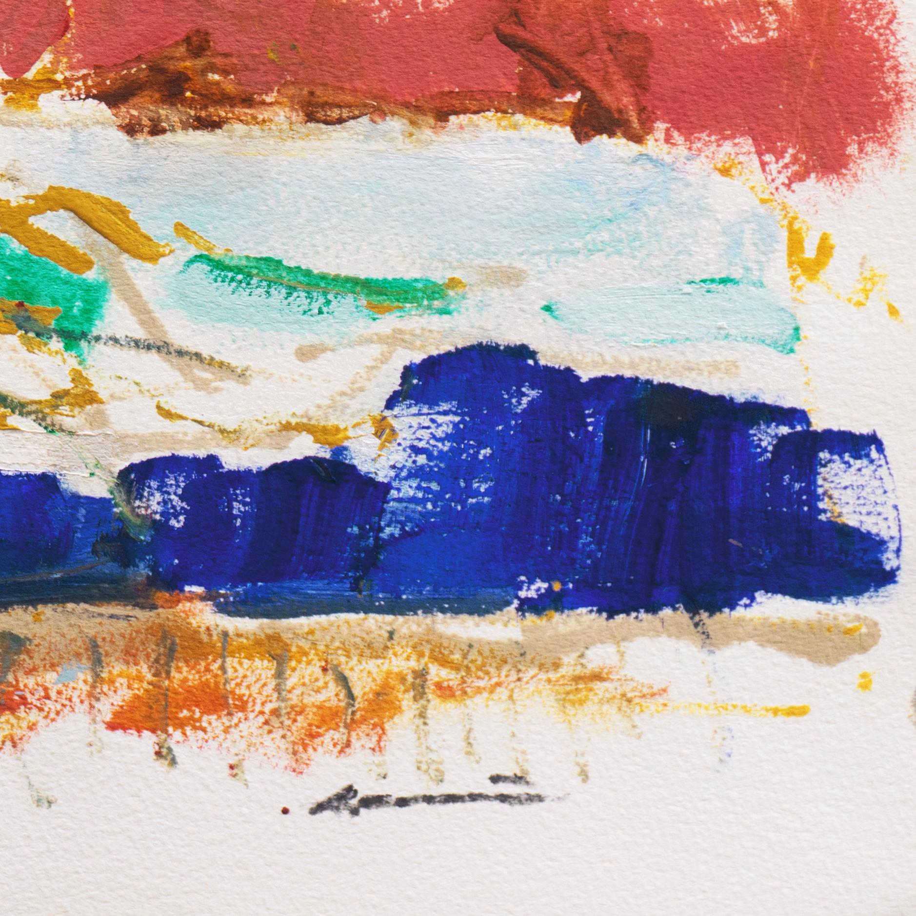 „Eucalyptus Beach, Monterey“, Kalifornien-expressionistisches Ölgemälde, Stanford, Carmel – Painting von Robert Canete