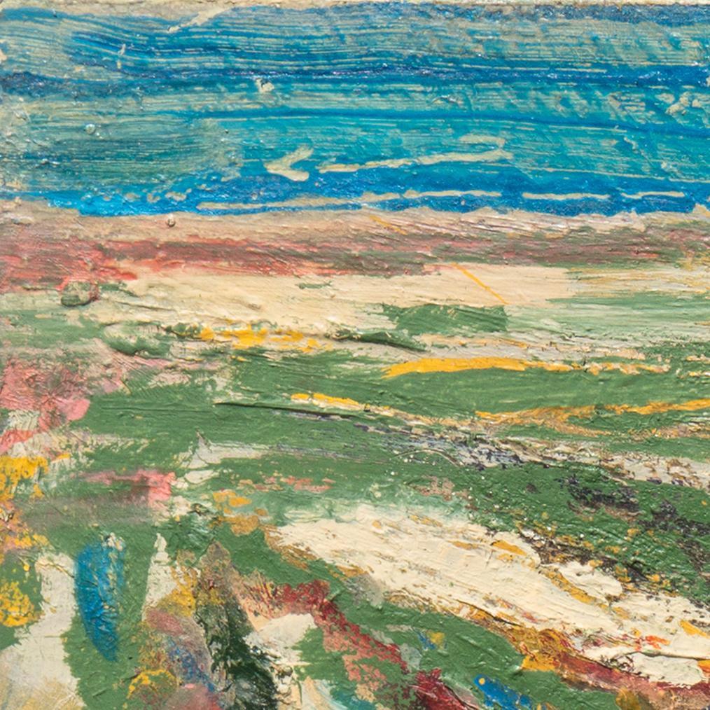 'Field of Flowers', Monterey Coast, California Expressionist, Carmel, Stanford - Painting by Robert Canete