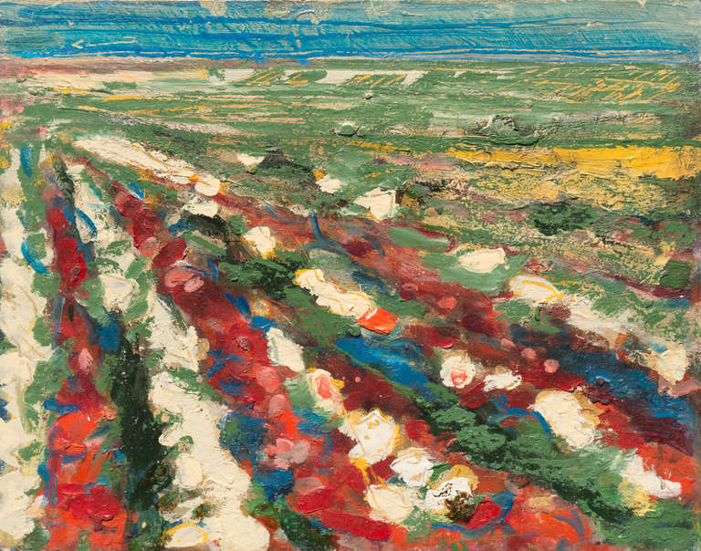 Robert Canete Landscape Painting - 'Field of Flowers', Monterey Coast, California Expressionist, Carmel, Stanford