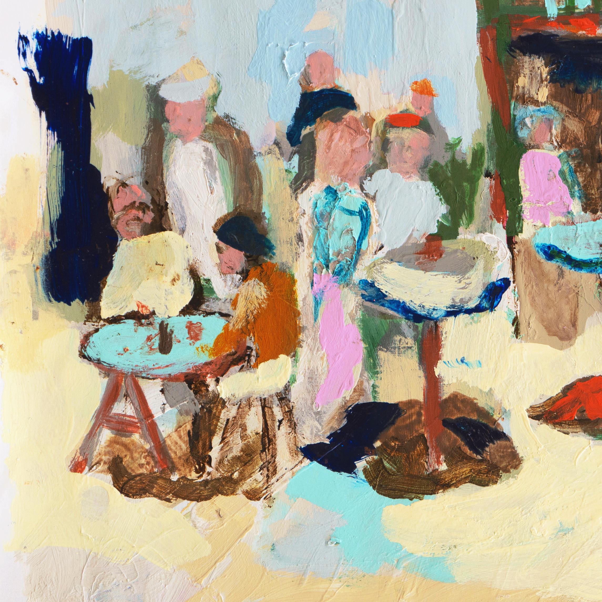 „Fish Market, Cannery Row, Monterey“, California Expressionist, Stanford, Carmel (Beige), Landscape Painting, von Robert Canete