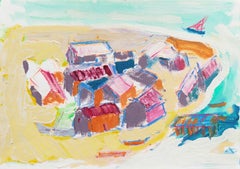 „Fishermen's Cottages, Old Monterey“, California Expressionist, Stanford, Carmel