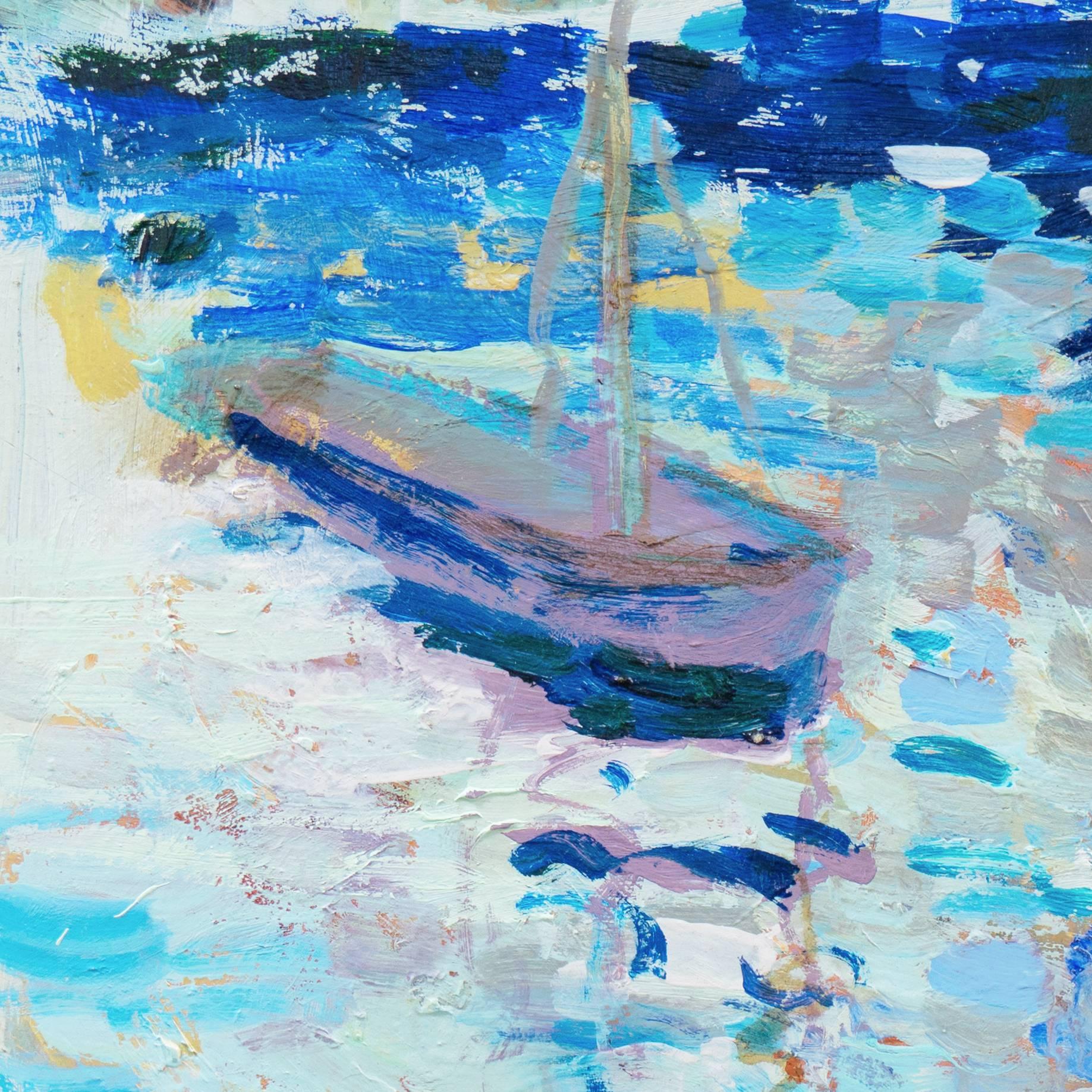 'Off Monterey', American Post-Impressionist Oil, Carmel, Stanford - Painting by Robert Canete