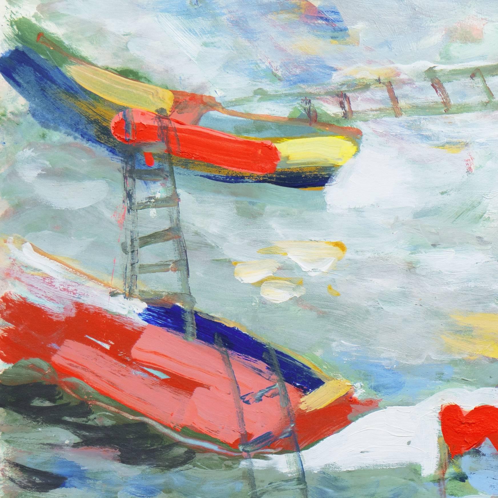 „Fischenboote vor Monterey“, Carmel, Kalifornien, expressionistische Meereslandschaft des Expressionismus, Big Sur im Angebot 1