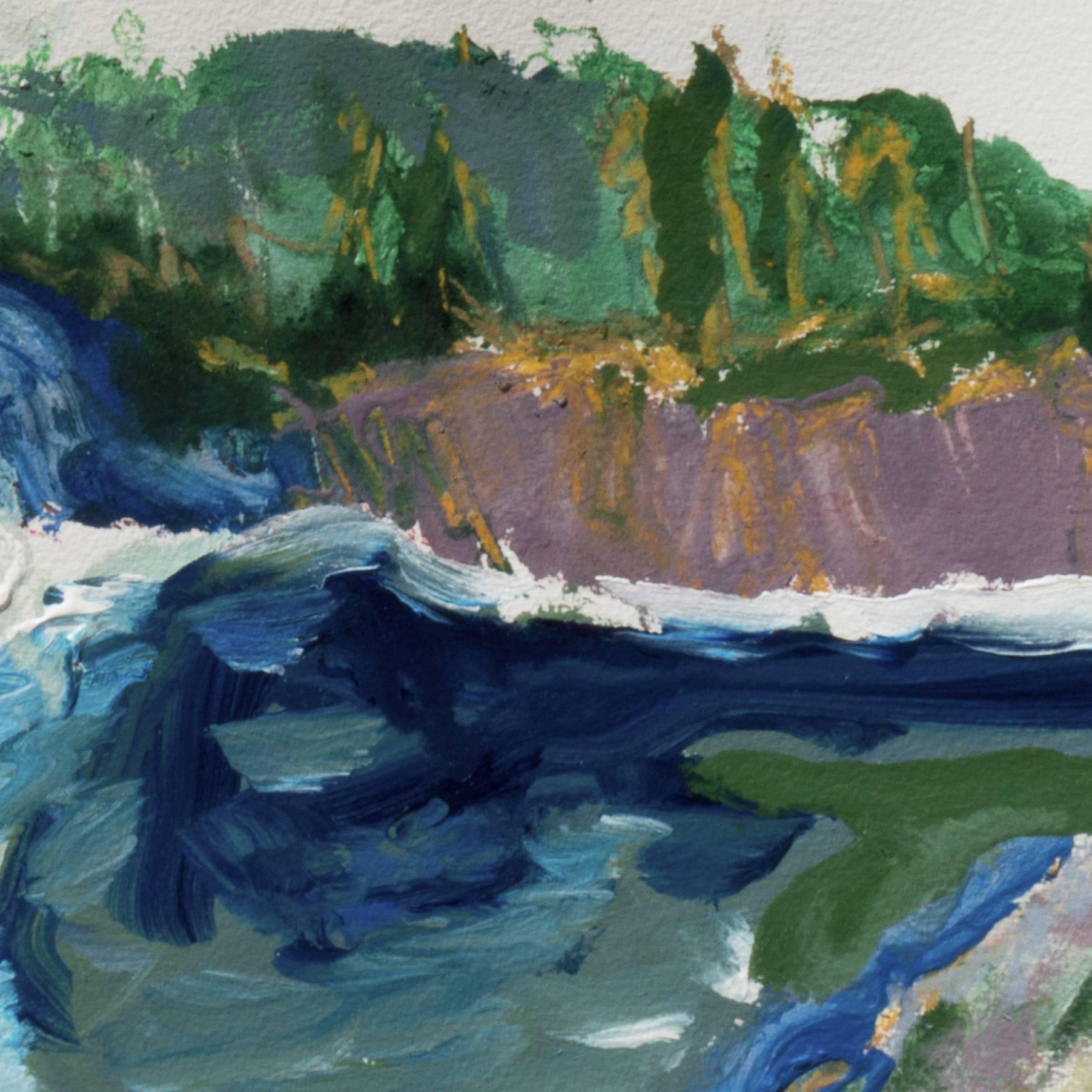 'Hidden Cove, Big Sur', Carmel, California Paisaje marino postimpresionista, Stanford en venta 1