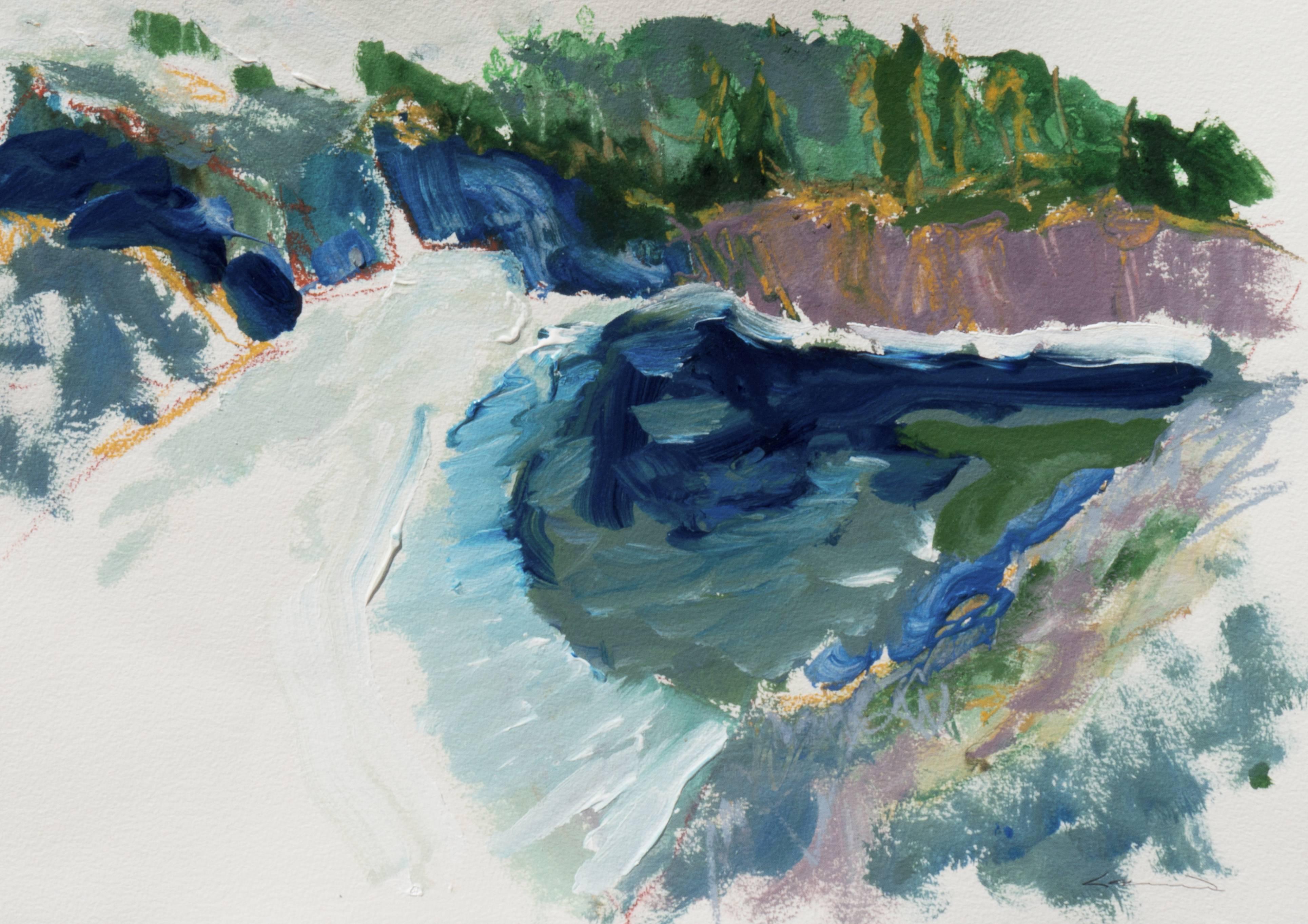 'Hidden Cove, Big Sur', Carmel, California Post-Impressionist Seascape, Stanford