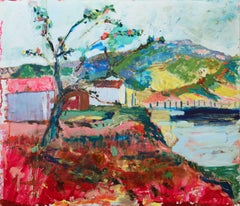 'Blue Hills, Marin, California', Large American Expressionist Oil 