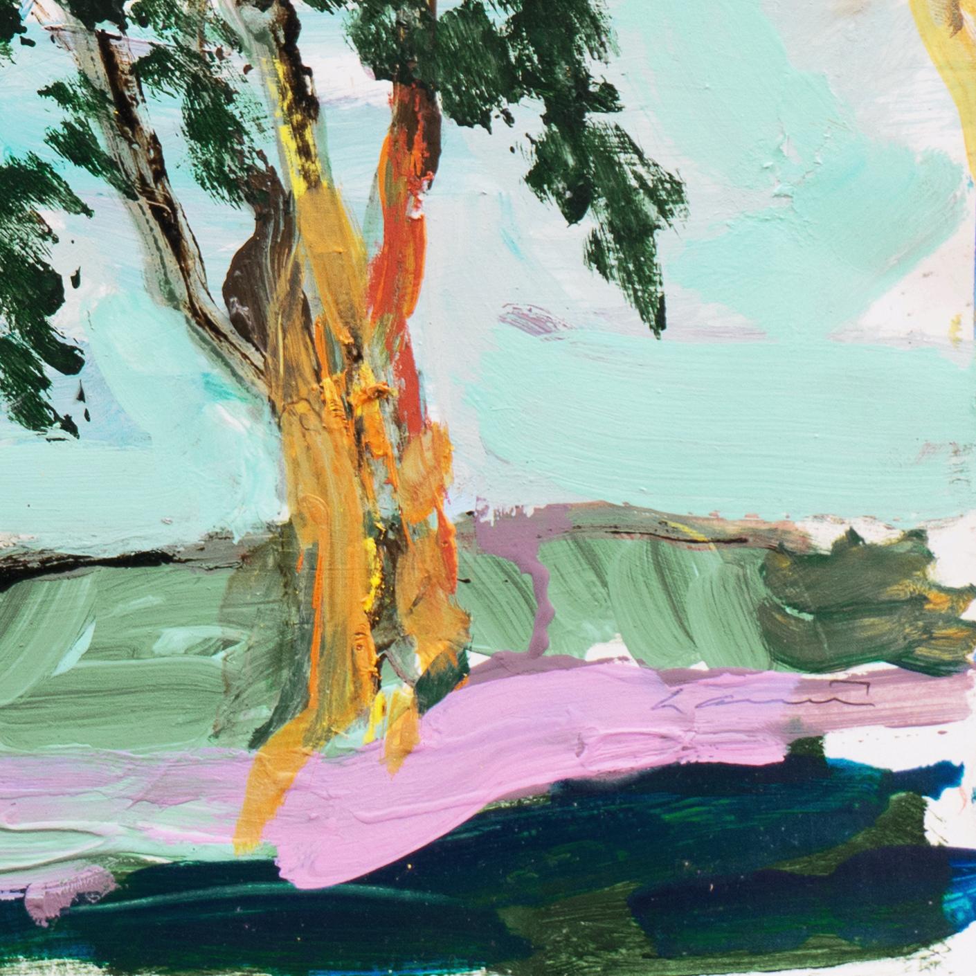 „Monterey Coast“, Carmel Expressionistische Landschaft des Expressionismus, Stanford, Kalifornien, Öl – Painting von Robert Canete