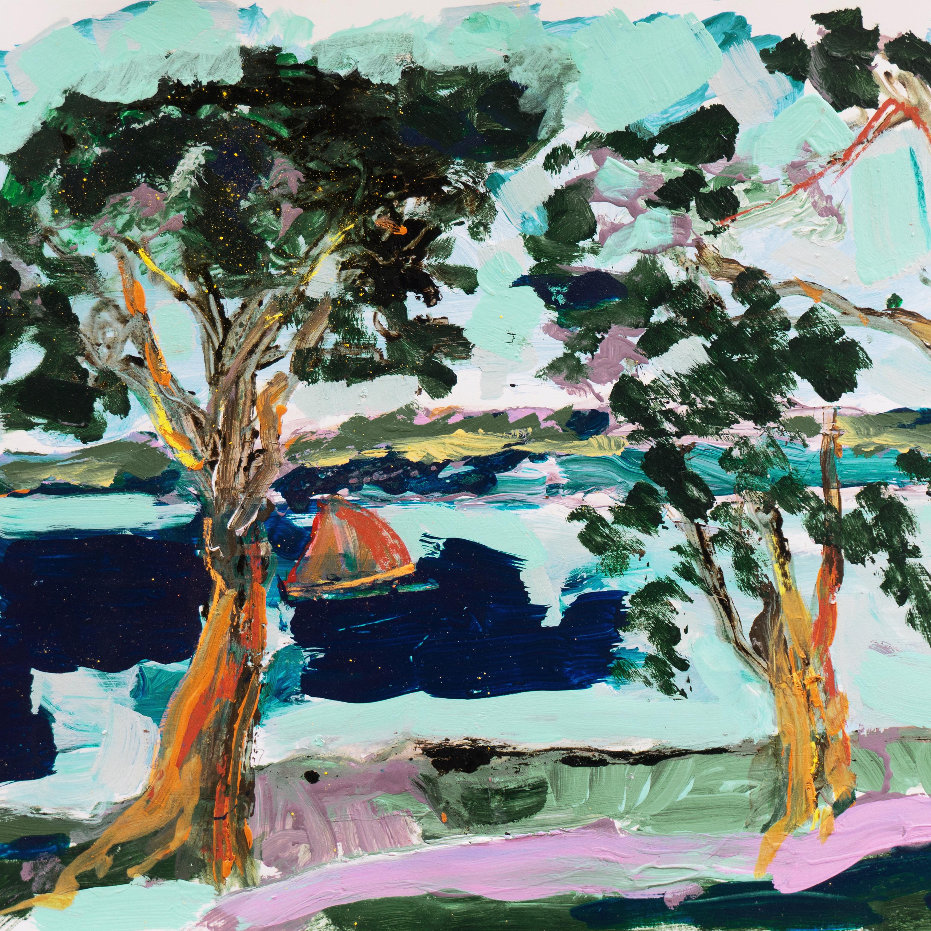 „Monterey Coast“, Carmel Expressionistische Landschaft des Expressionismus, Stanford, Kalifornien, Öl im Angebot 2
