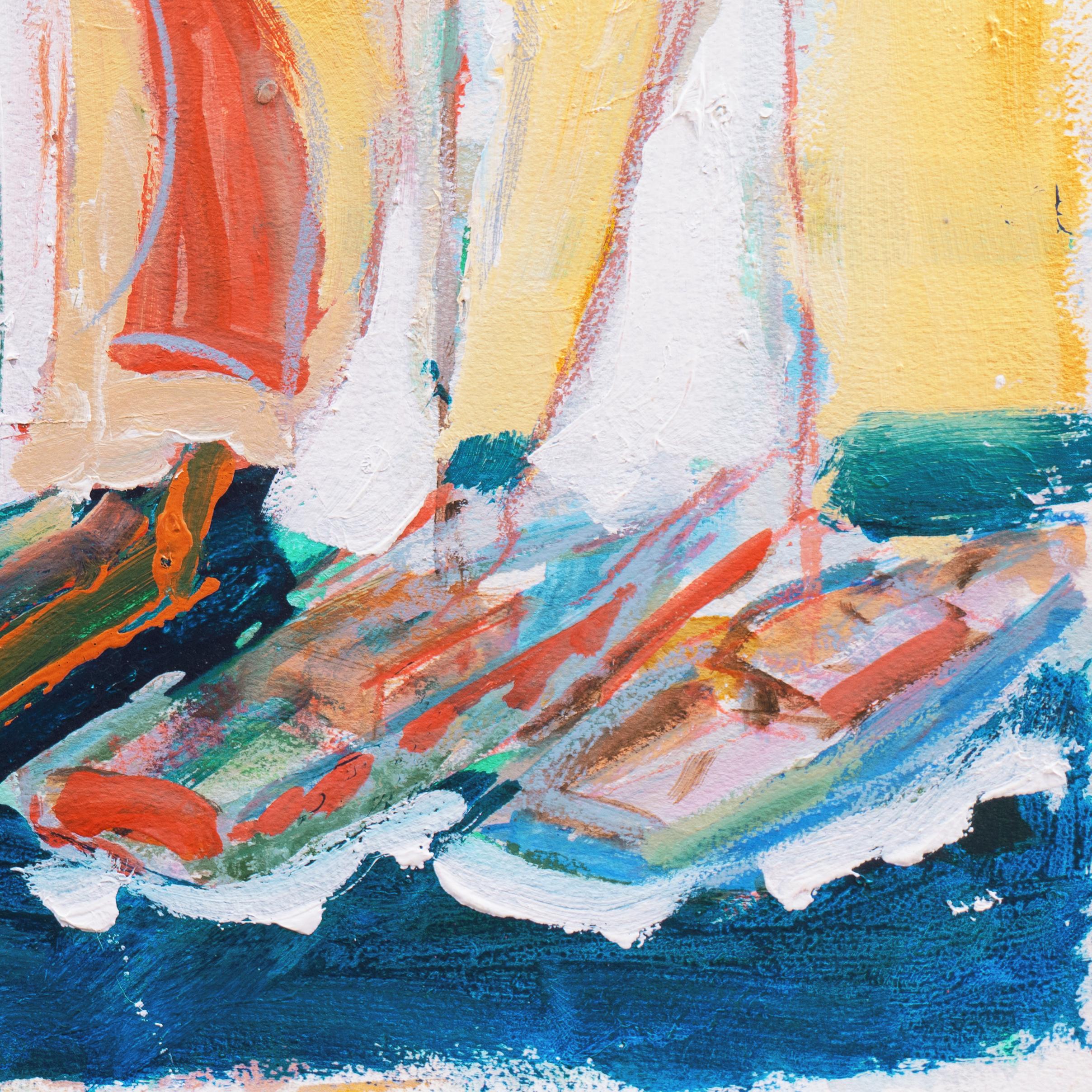 „Monterey Regatta“, California Expressionist, Stanford, Carmel im Angebot 1