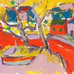 'Old Monterey', California Expressionist Oil, Carmel, Big Sur, Pacific Ocean