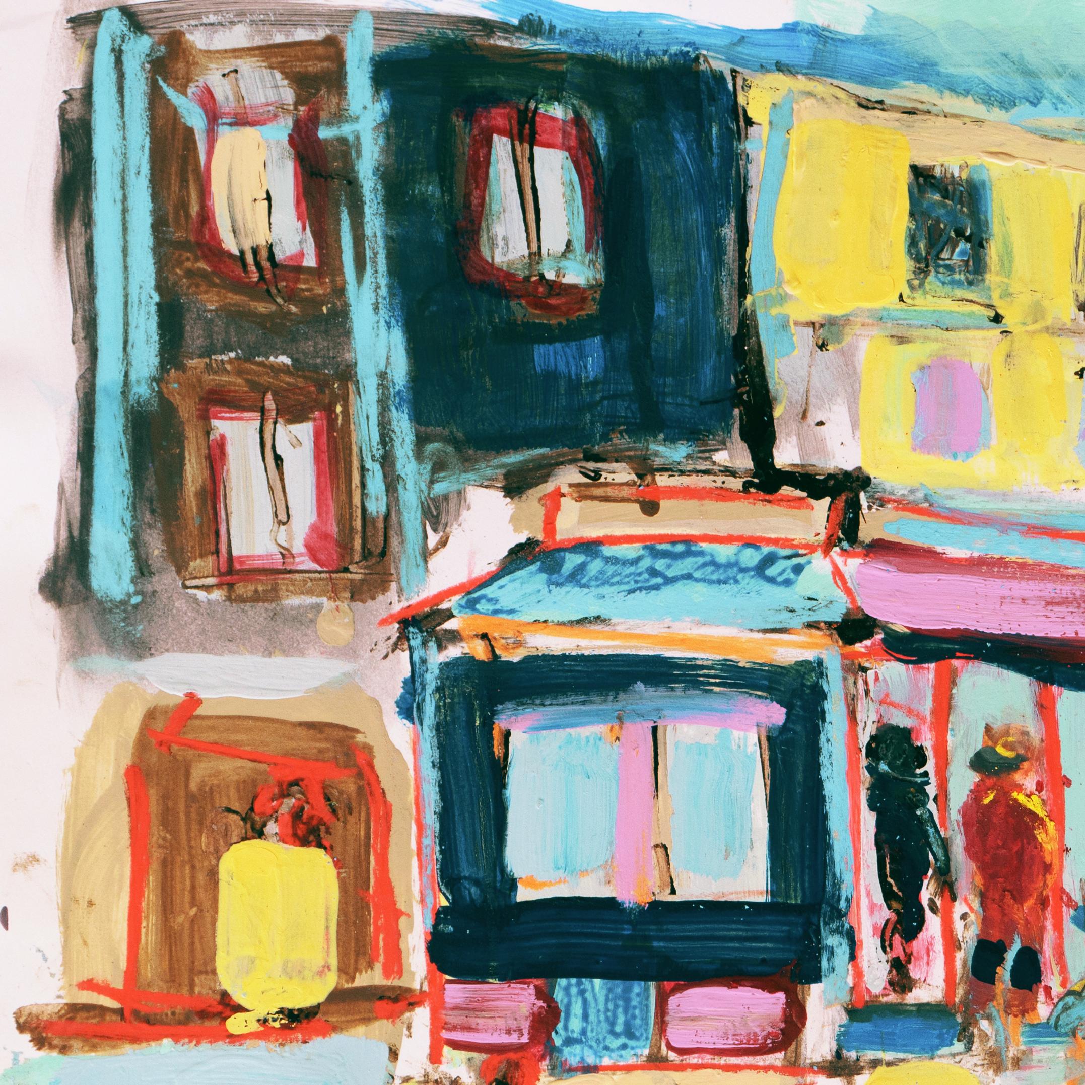 „San Francisco Trolley Car“ Bay Area, California Expressionist, Stanford, Carmel im Angebot 1